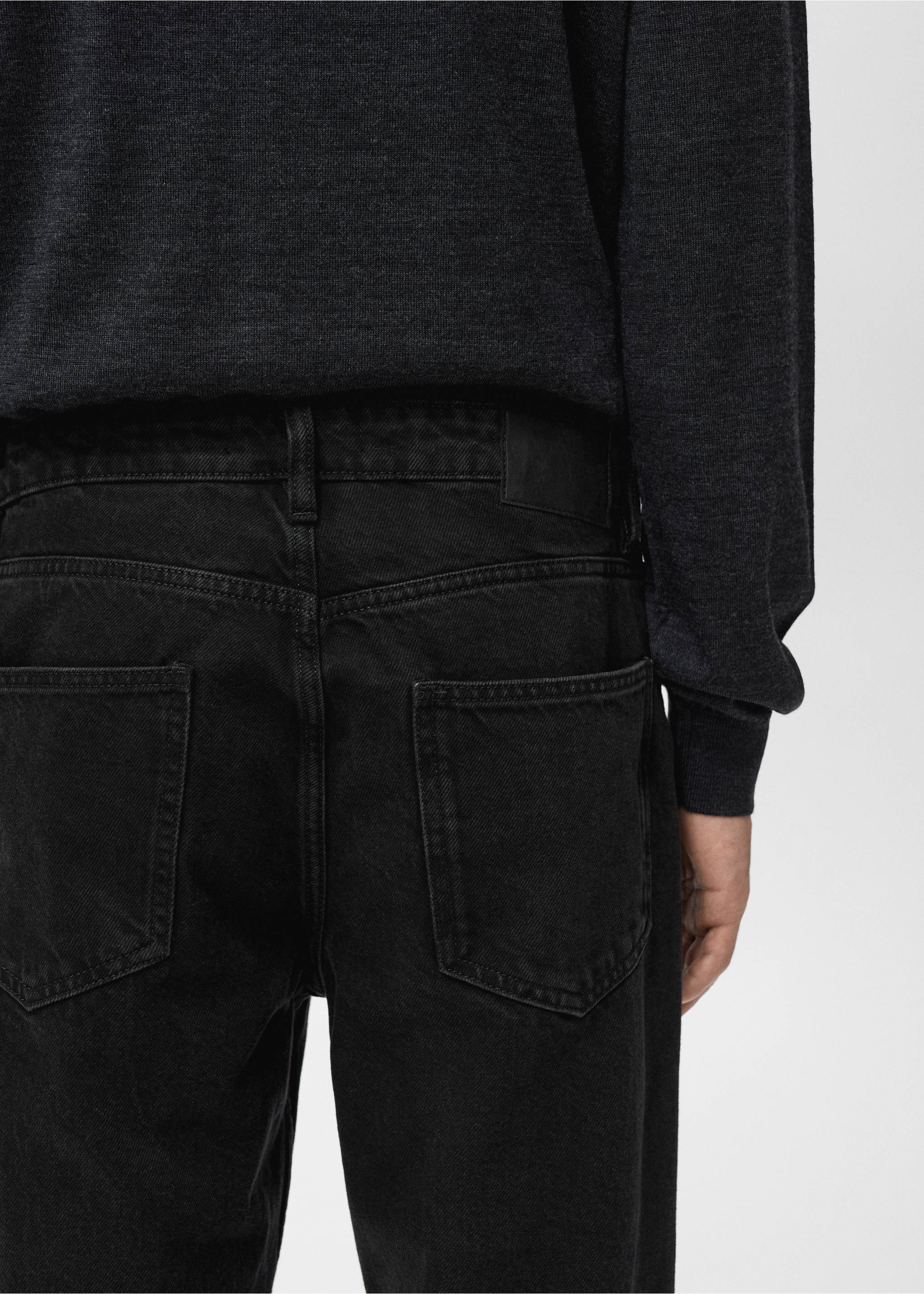 Jeans Sammy  cropped carrot fit - Detalle del artículo 3, Denim negro. Ref: 17005149-00.