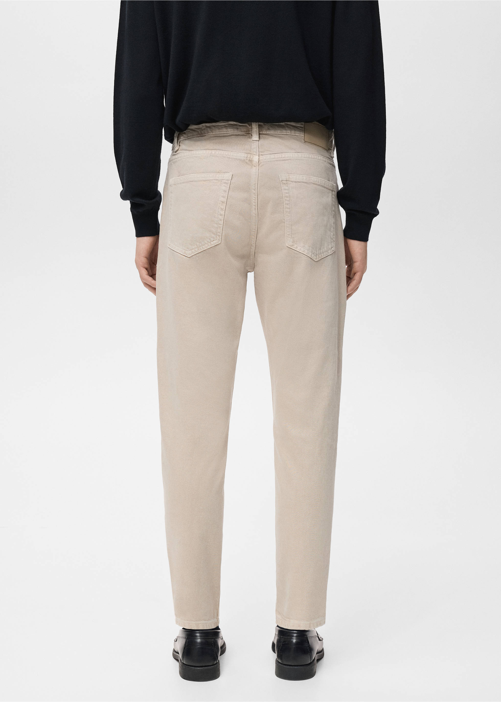 Ben cropped tapered-fit jeans - Reverse of the article, Sand. Ref: 17005150-00.