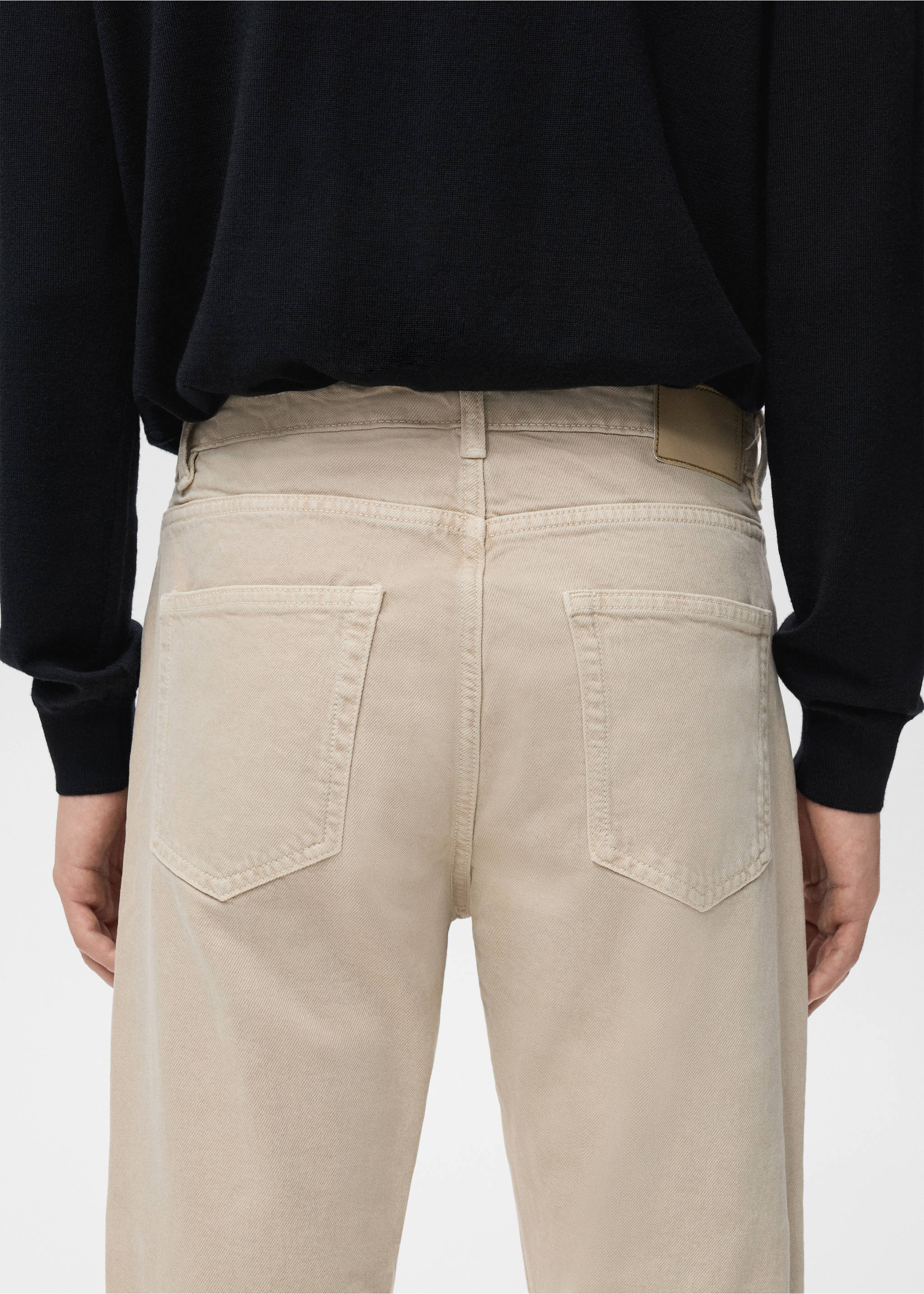 Ben cropped tapered-fit jeans - Details of the article 6, Sand. Ref: 17005150-00.