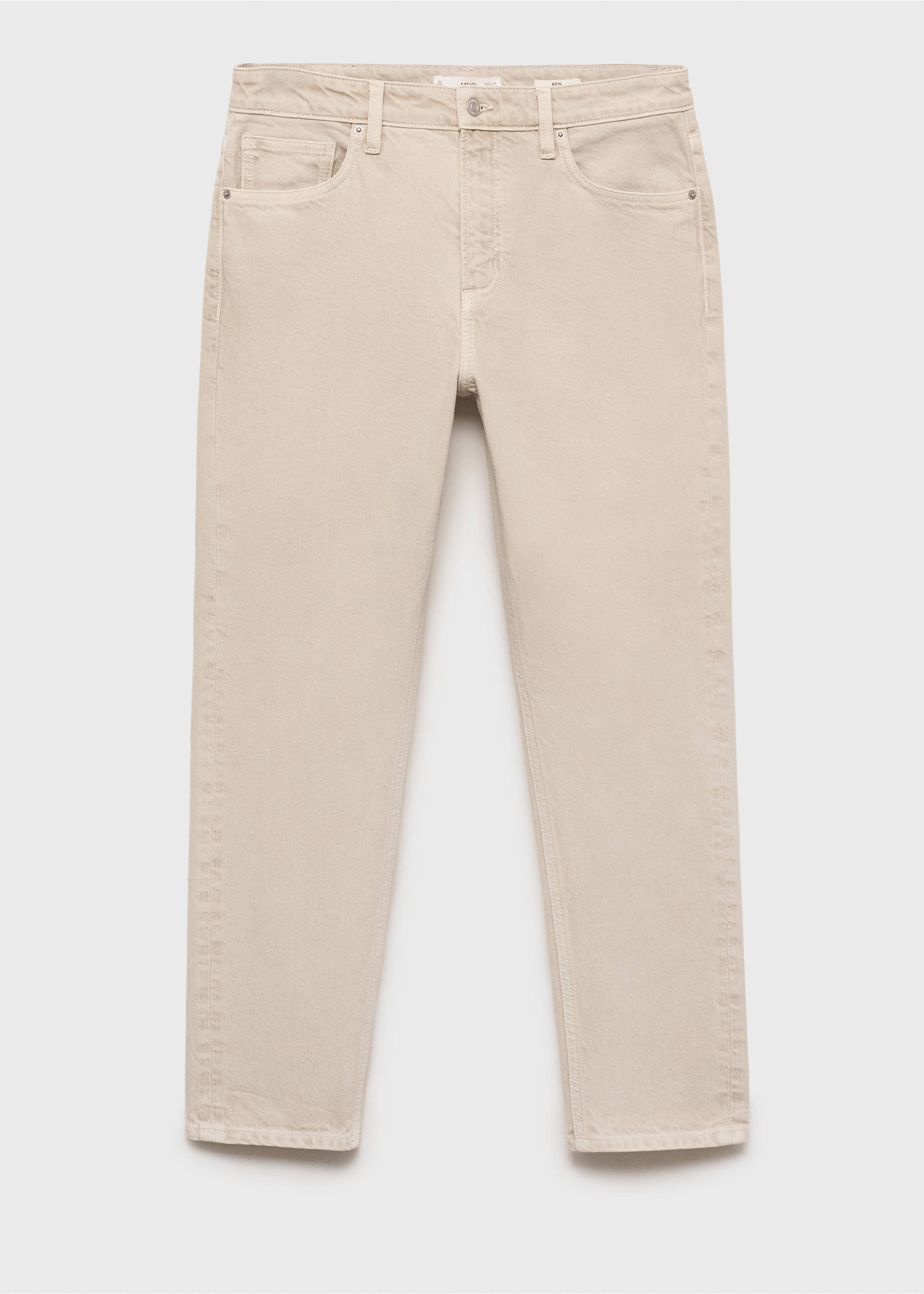 Ben Jeans im Cropped Tapered Fit - Artikel ohne Model, Sandfarben. Ref: 17005150-00.