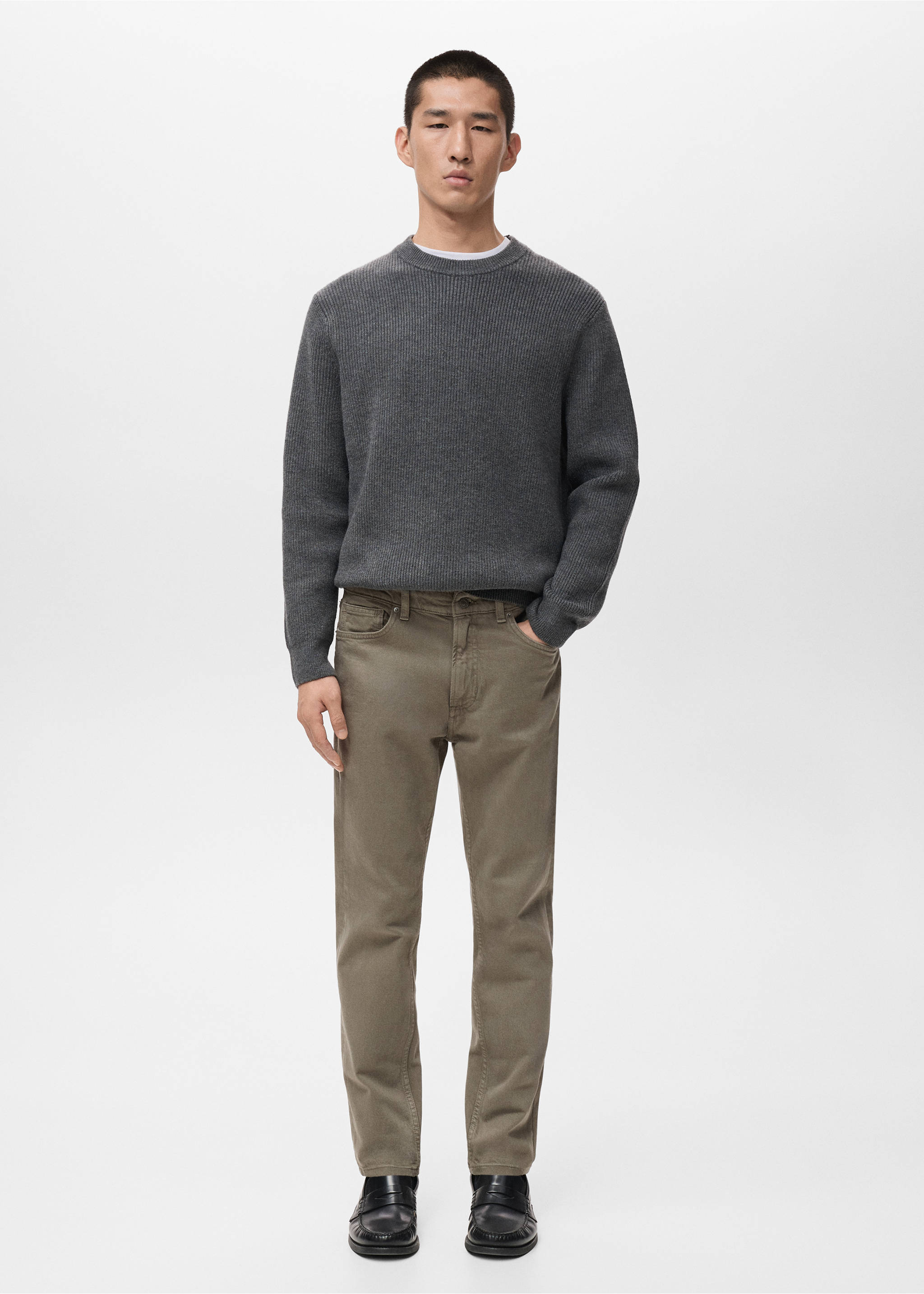 Ben cropped tapered-fit jeans - General plane, Dark Green. Ref: 17005150-00.