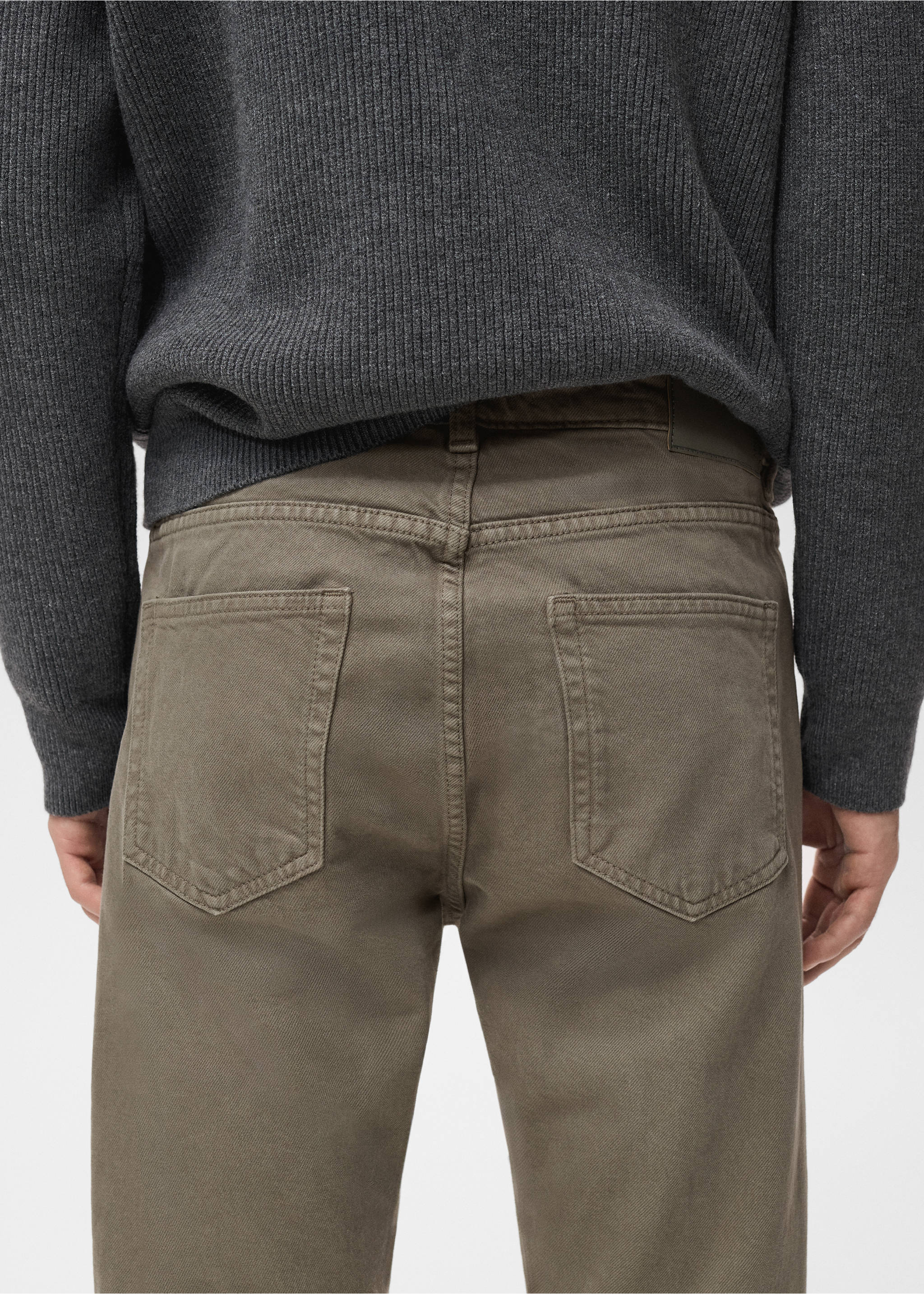 Ben cropped tapered-fit jeans - Details of the article 6, Dark Green. Ref: 17005150-00.