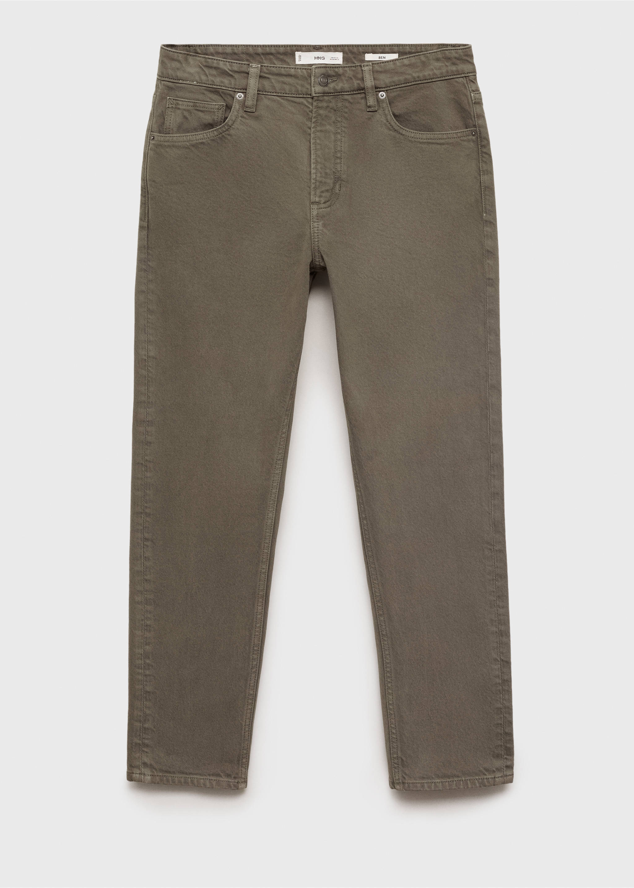 Ben Jeans im Cropped Tapered Fit - Artikel ohne Model, Dunkelgrün. Ref: 17005150-00.