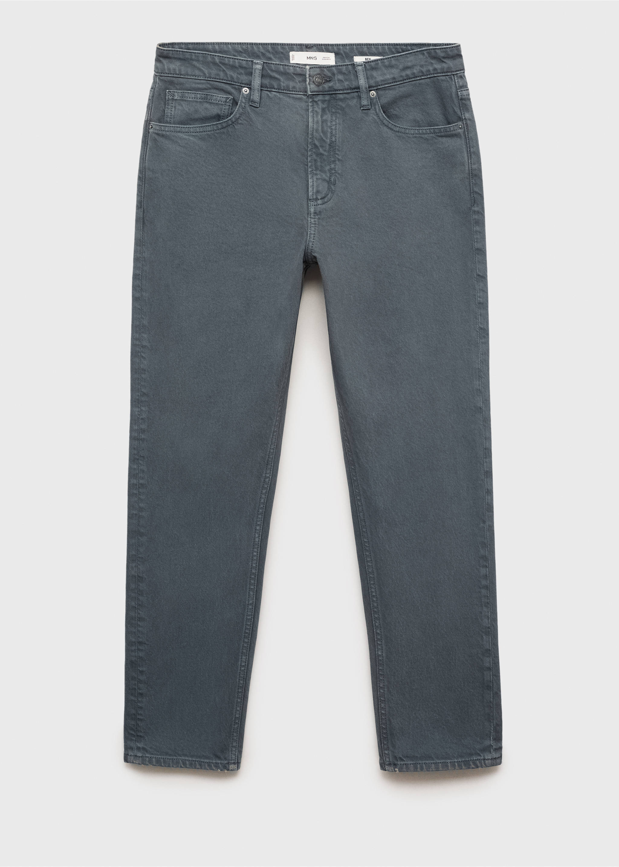 Ben Jeans im Cropped Tapered Fit - Artikel ohne Model, Dunkelgrau. Ref: 17005150-00.