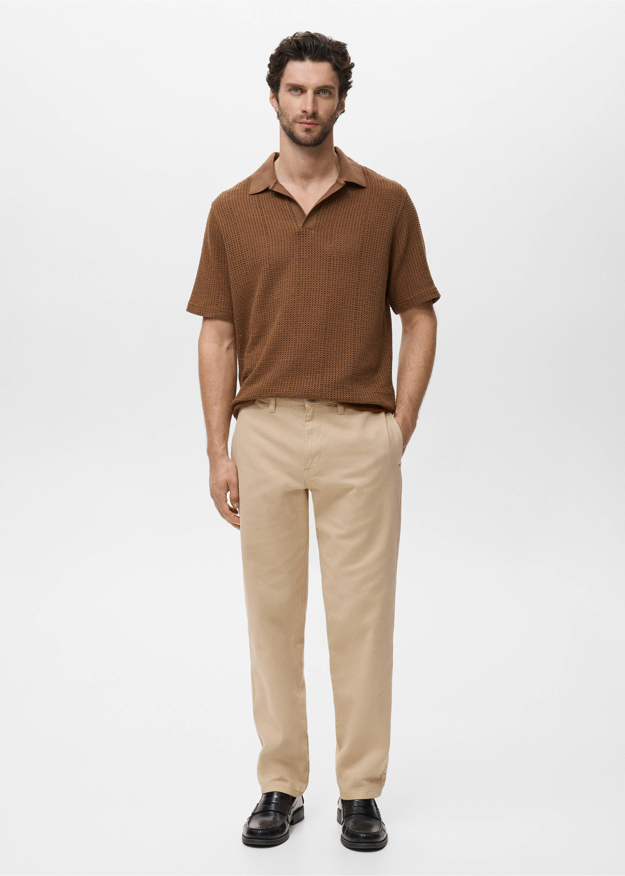 Jean coton regular-fit - Plan général, Beige. Ref: 17005151-00.