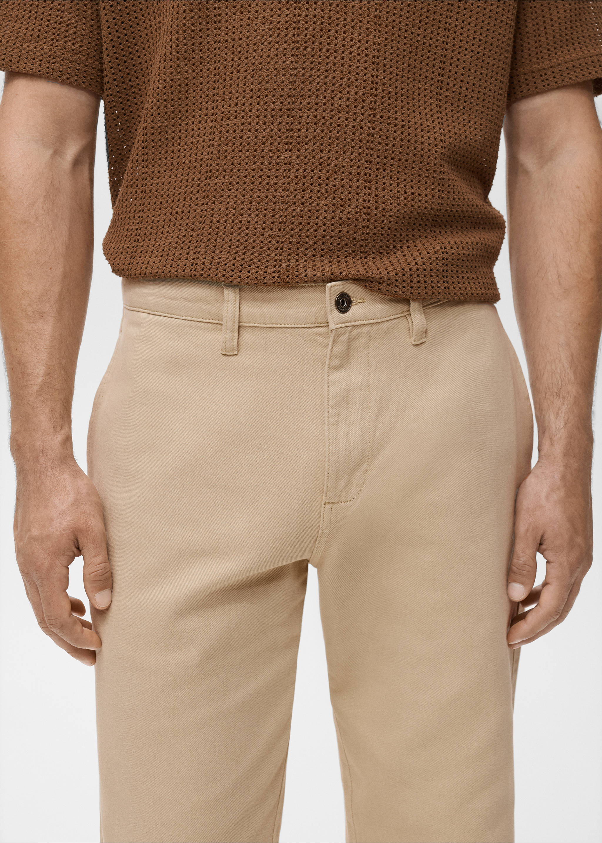 Jean coton regular-fit - Détail de l'article 1, Beige. Ref: 17005151-00.