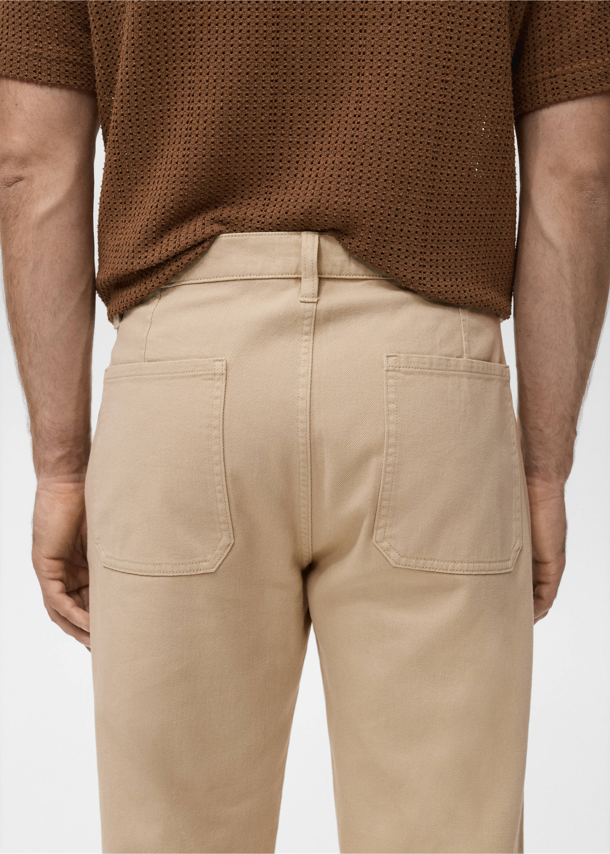 Jean coton regular-fit - Détail de l'article 6, Beige. Ref: 17005151-00.