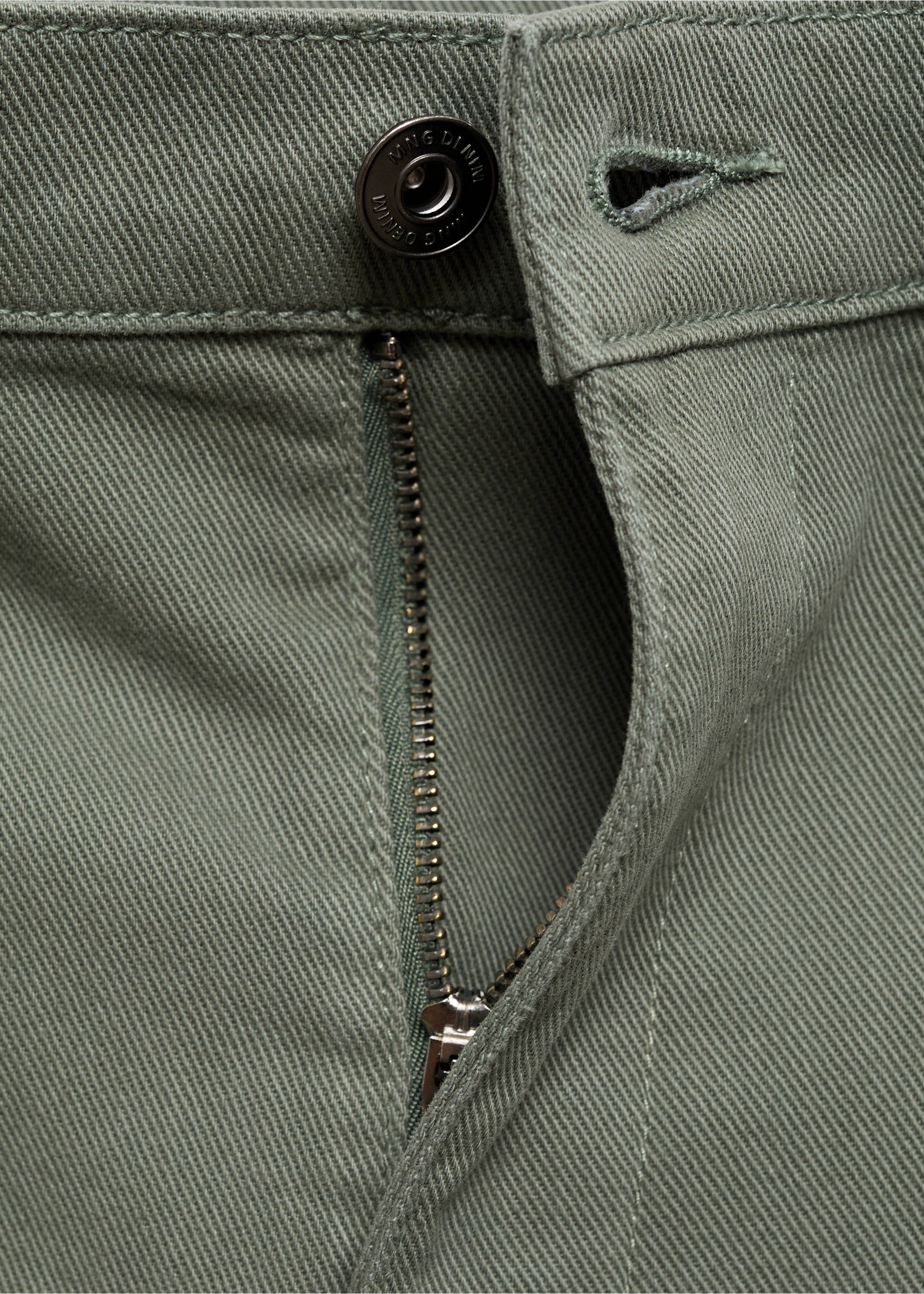 Jean coton regular-fit - Détail de l'article 0, Vert moyen. Ref: 17005151-00.