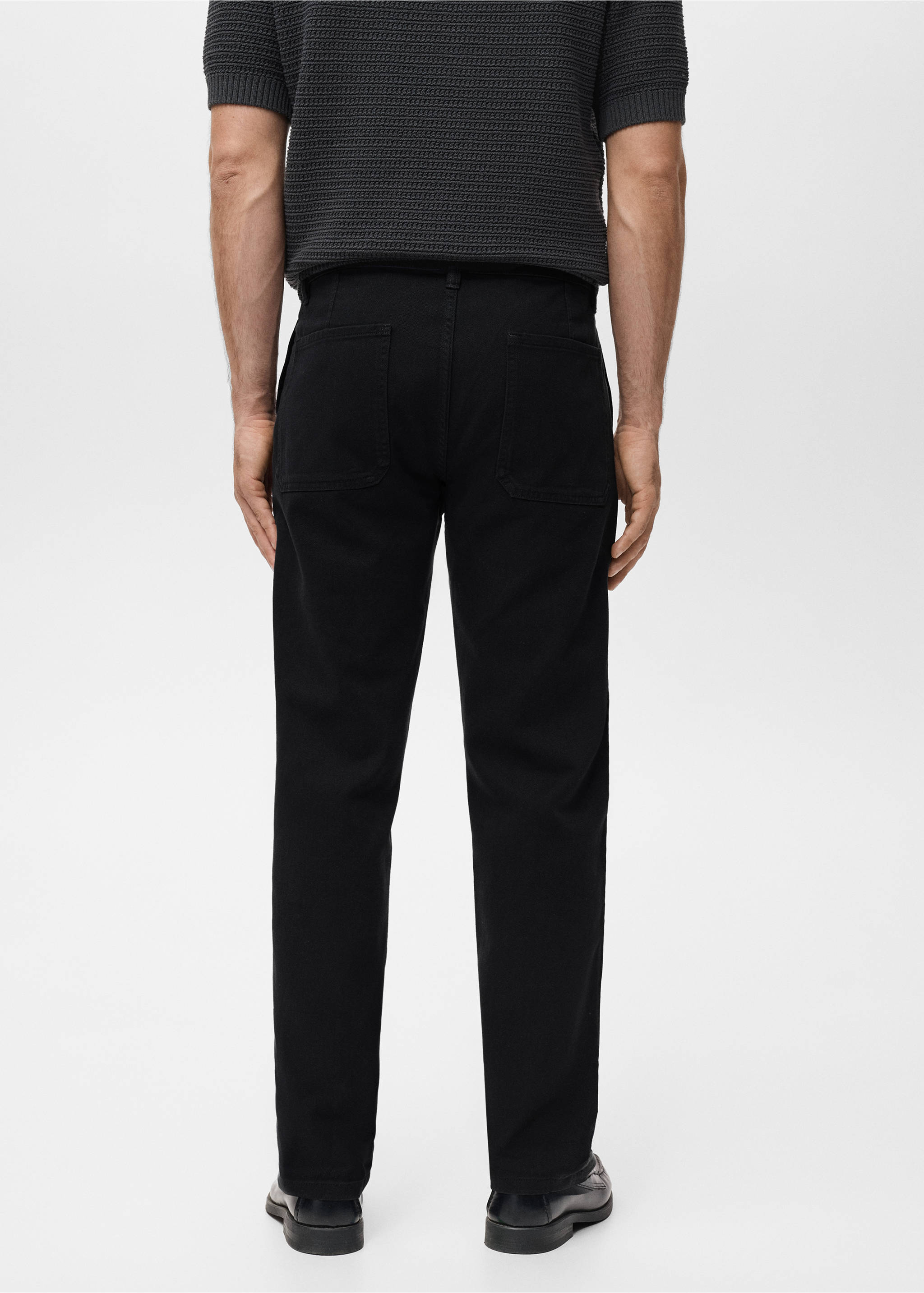 Regular fit cotton jeans - Reverse of the article, Navy. Ref: 17005151-00.