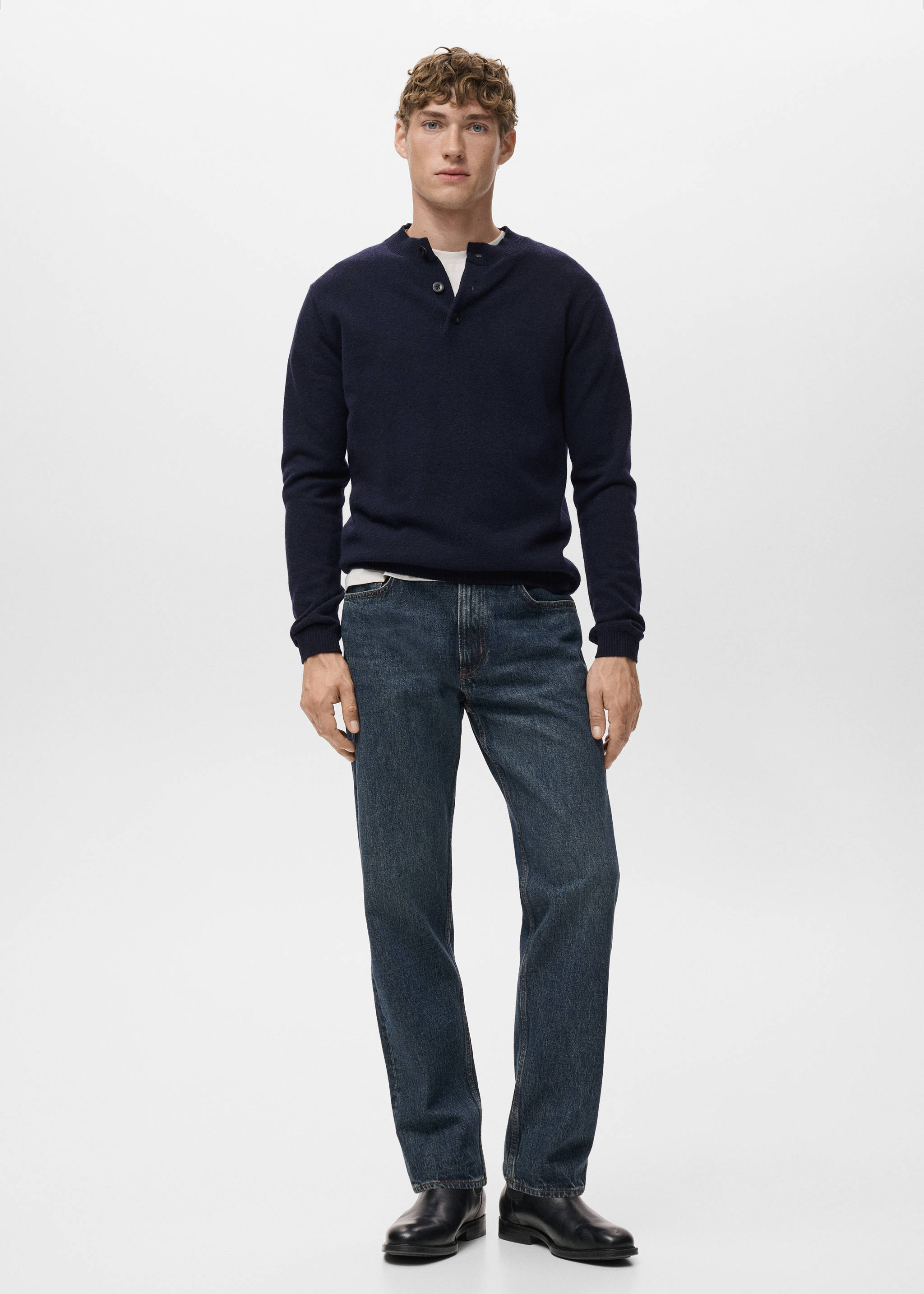 Moby straight-fit dark-wash jeans - General plane, Dark Blue. Ref: 17005152-00.