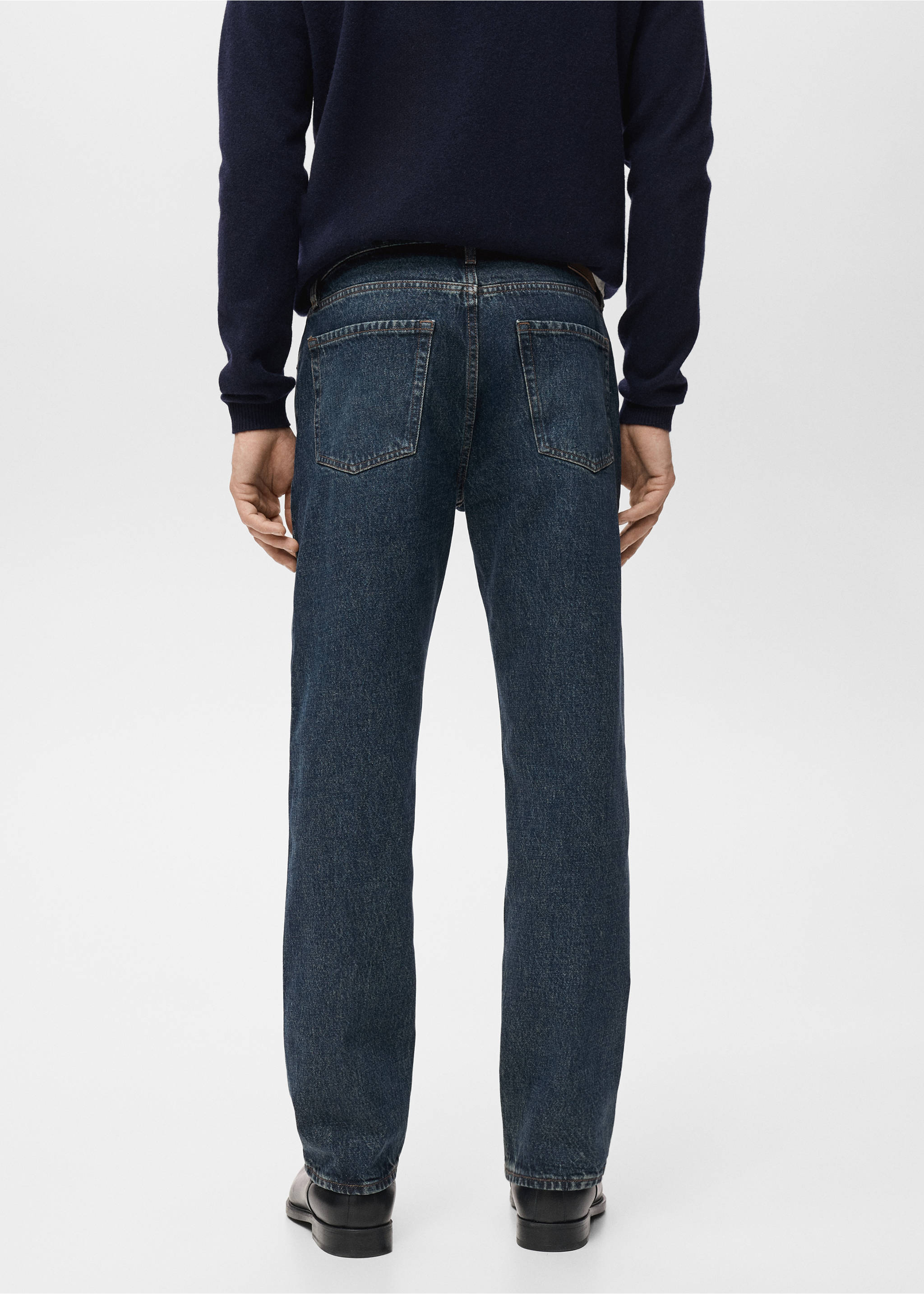 Moby straight-fit dark-wash jeans - Reverse of the article, Dark Blue. Ref: 17005152-00.
