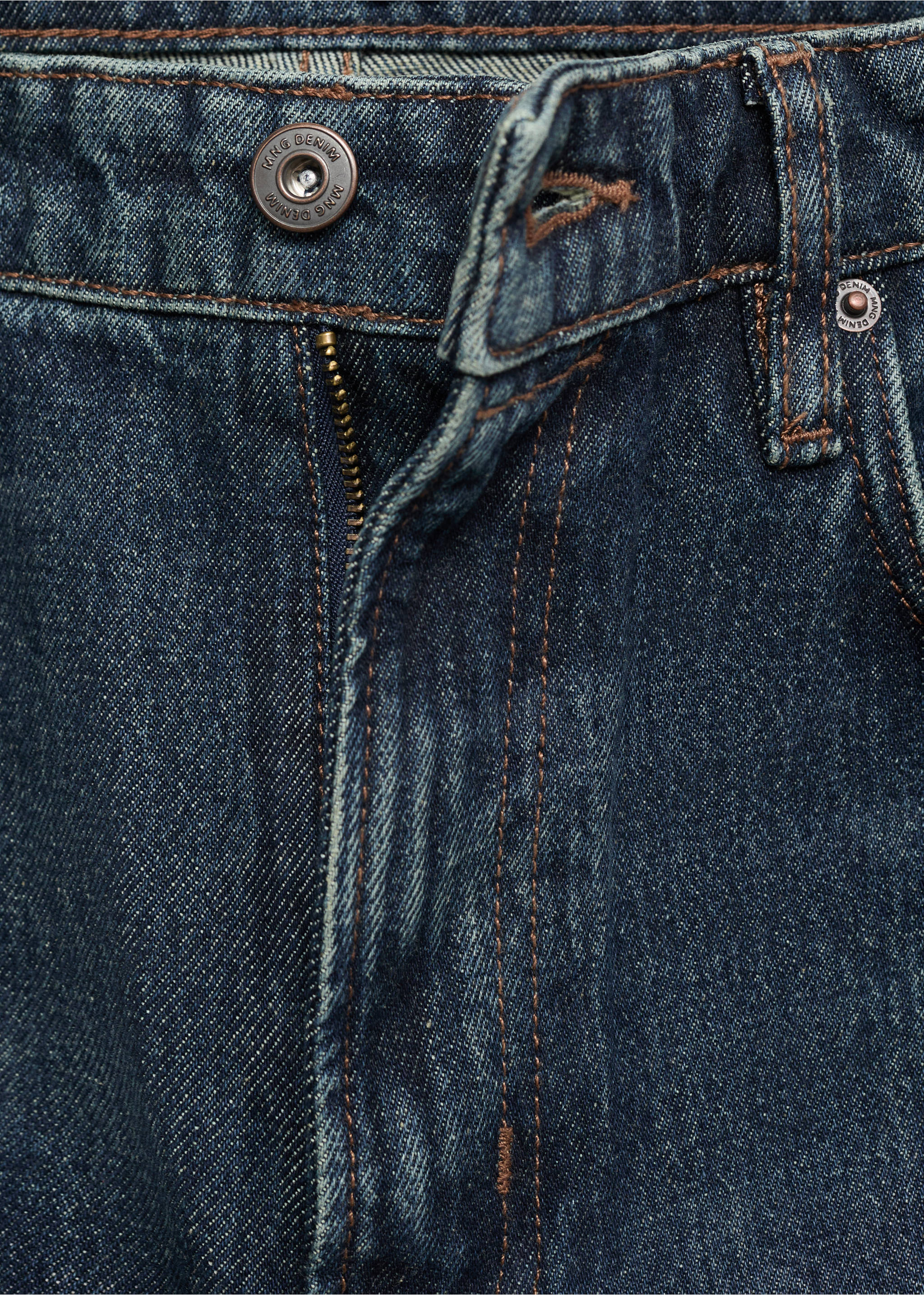Moby straight-fit dark-wash jeans - Details of the article 8, Dark Blue. Ref: 17005152-00.