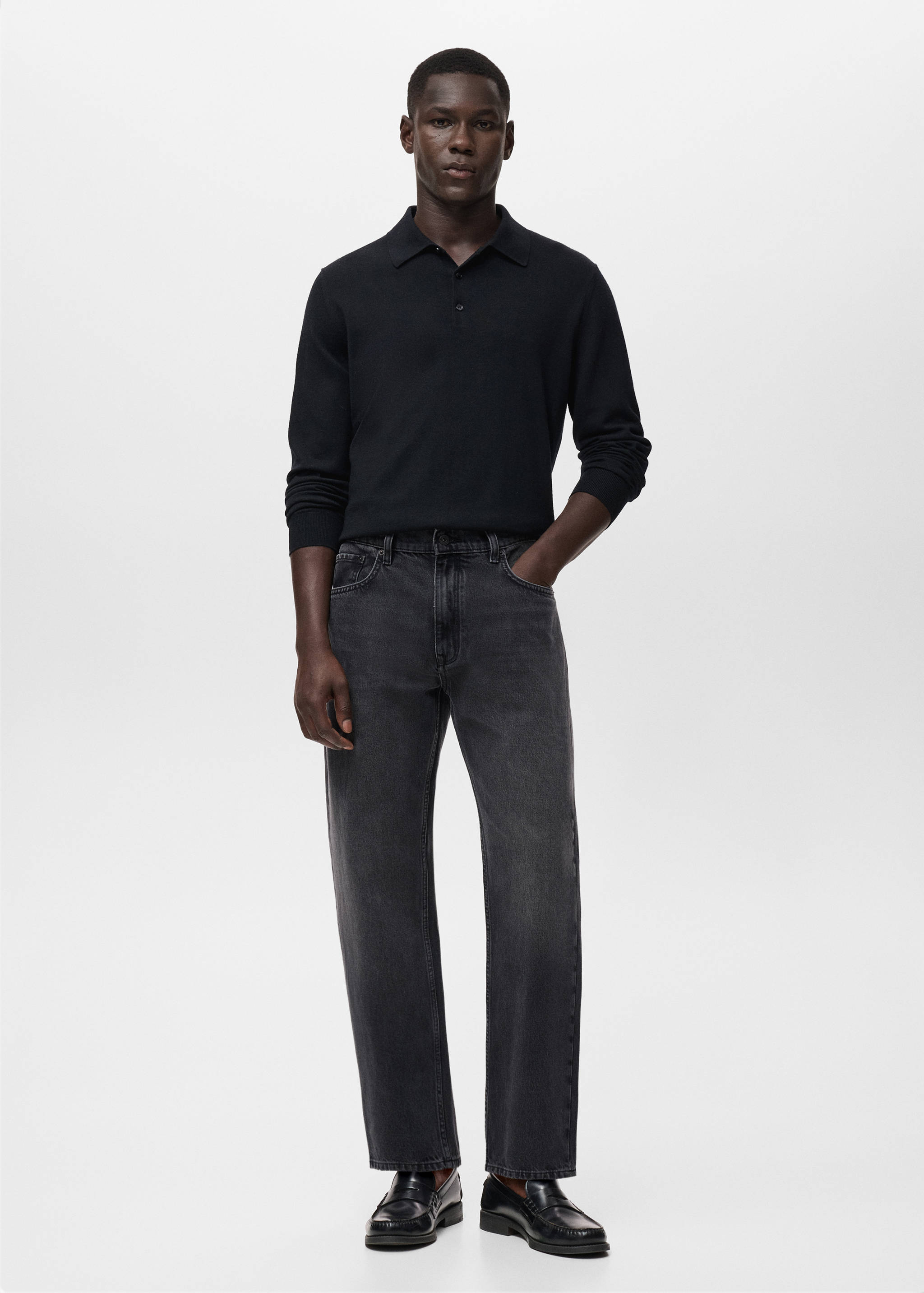 Tmavé džíny Moby straight fit - Celkový náhled