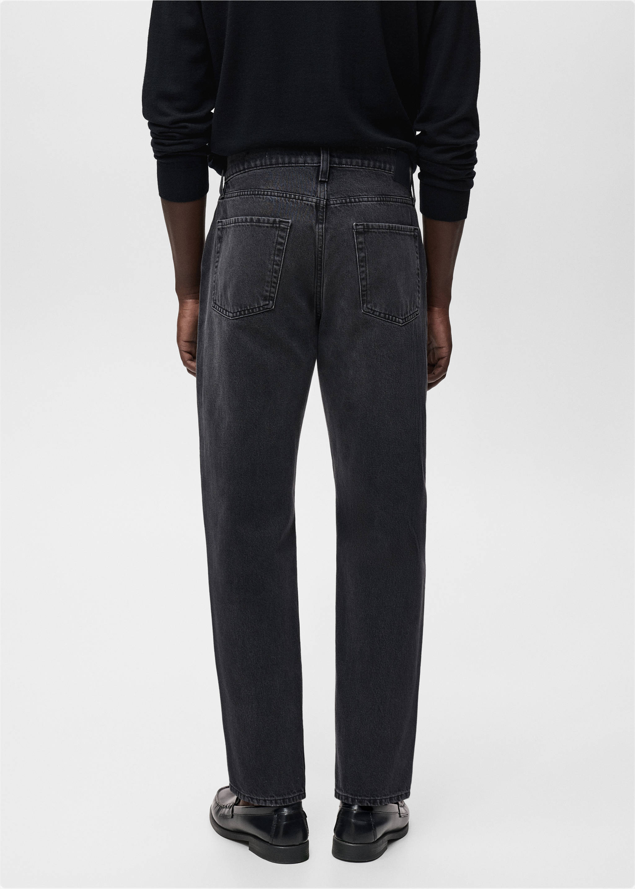 Moby straight-fit dark-wash jeans - Reverse of the article, Open Grey. Ref: 17005153-00.