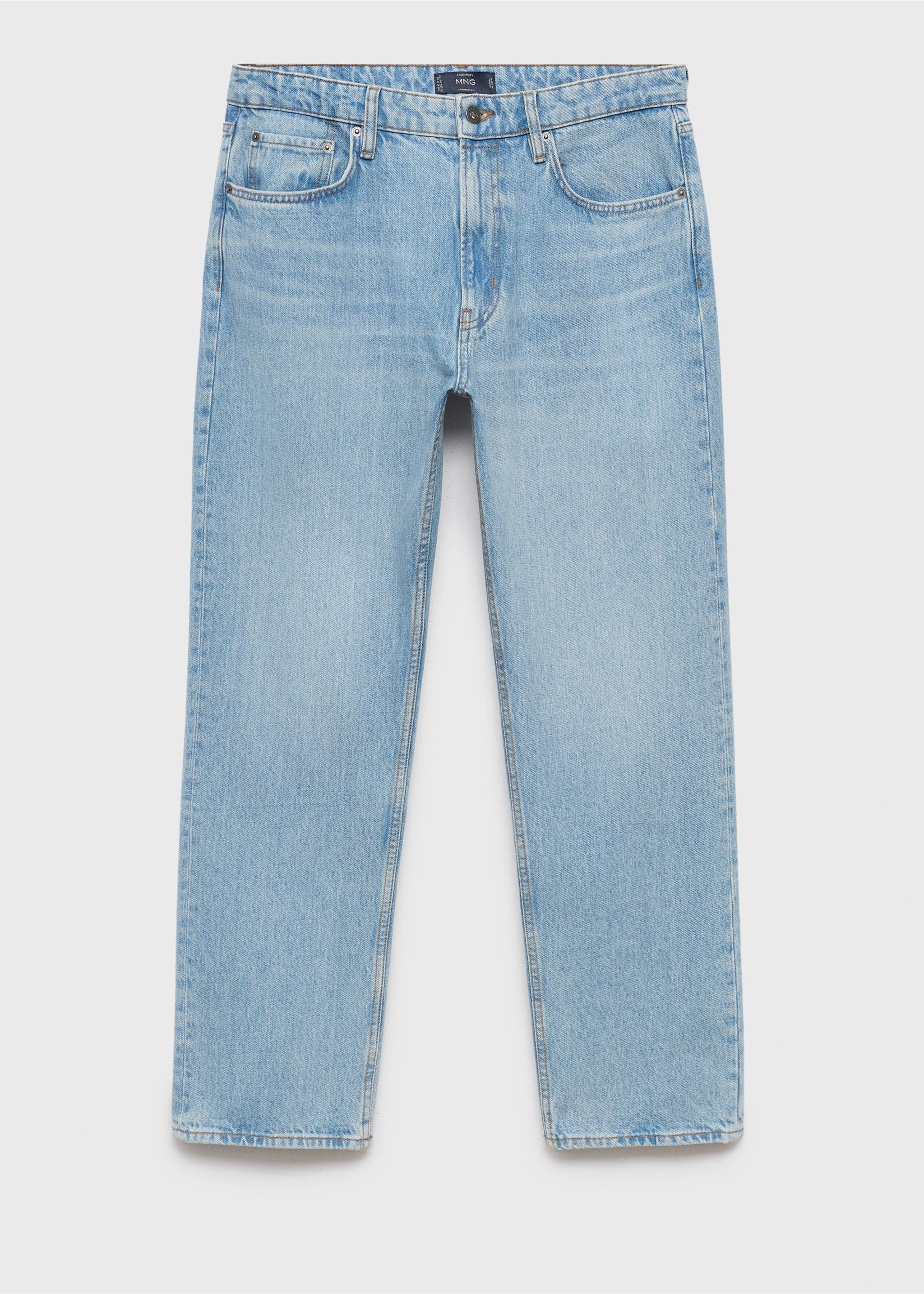 Jean Moby straight-fit délavé clair - Article sans modèle, Bleu moyen vintage. Ref: 17005154-00.