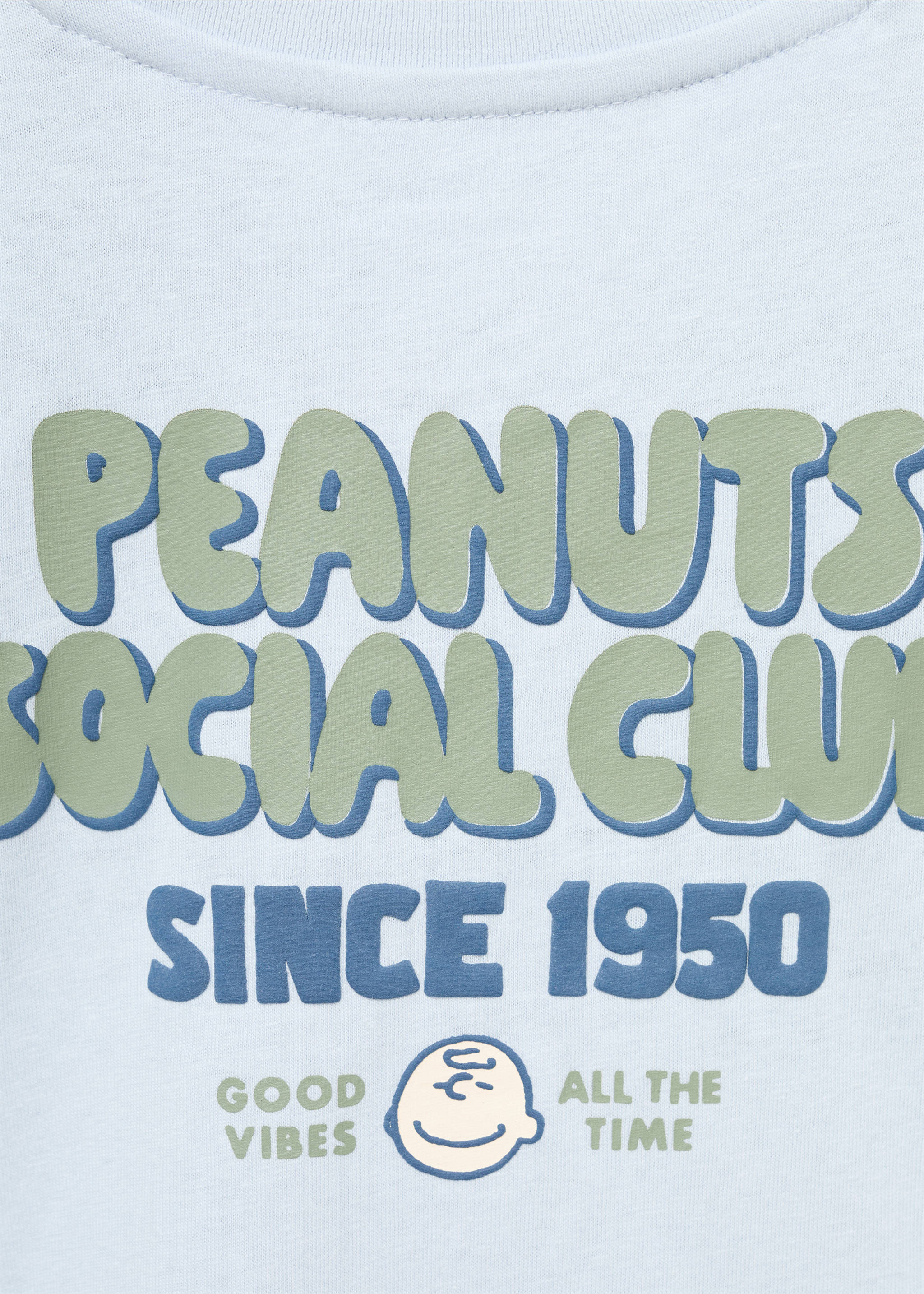 Snoopy printed t-shirt - Details of the article 0, Sky Blue. Ref: 17005159-00.