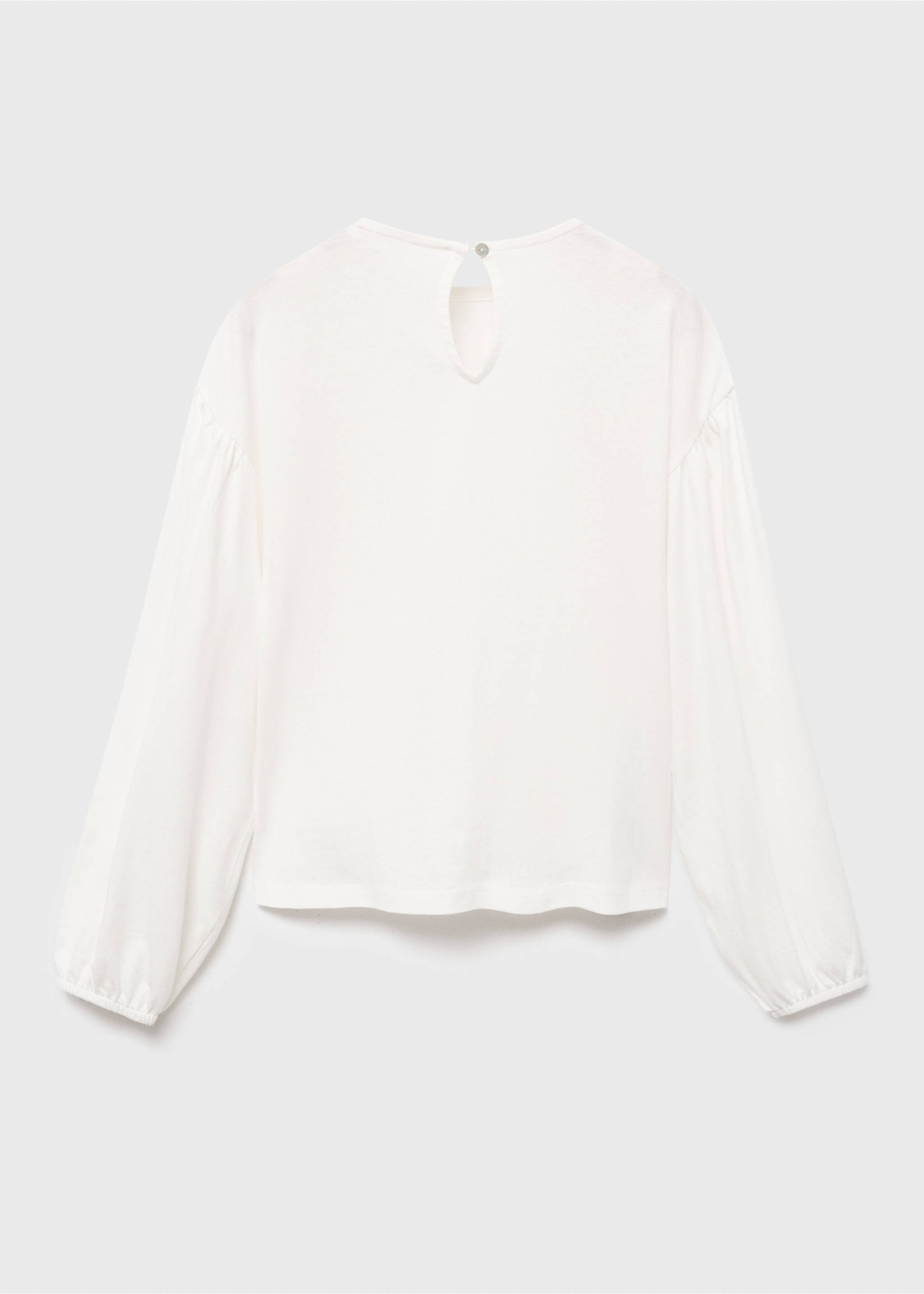 Samarreta detalls frunzits - Revers de l'article, Blanc trencat. Ref: 17005167-00.