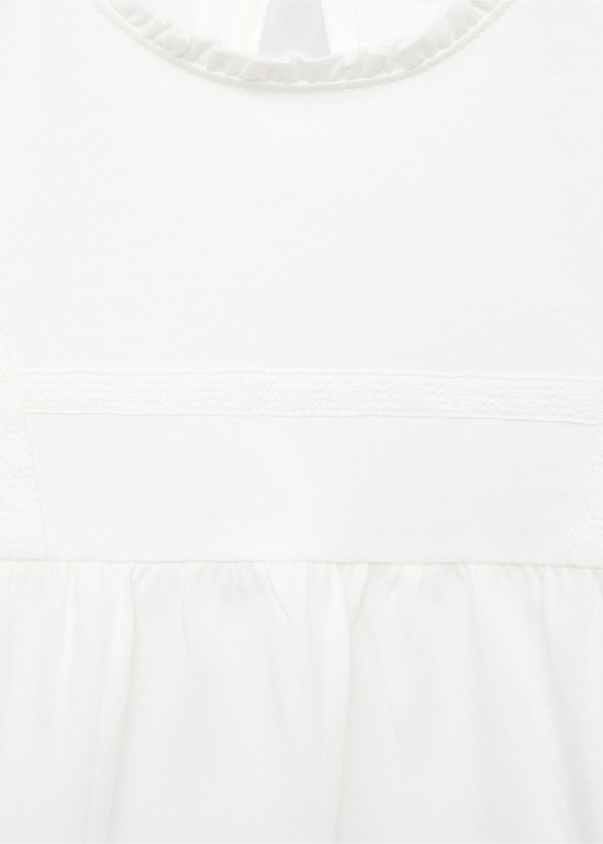 T-shirt coton brodé - Détail de l'article 8, Blanc cassé. Ref: 17005169-00.