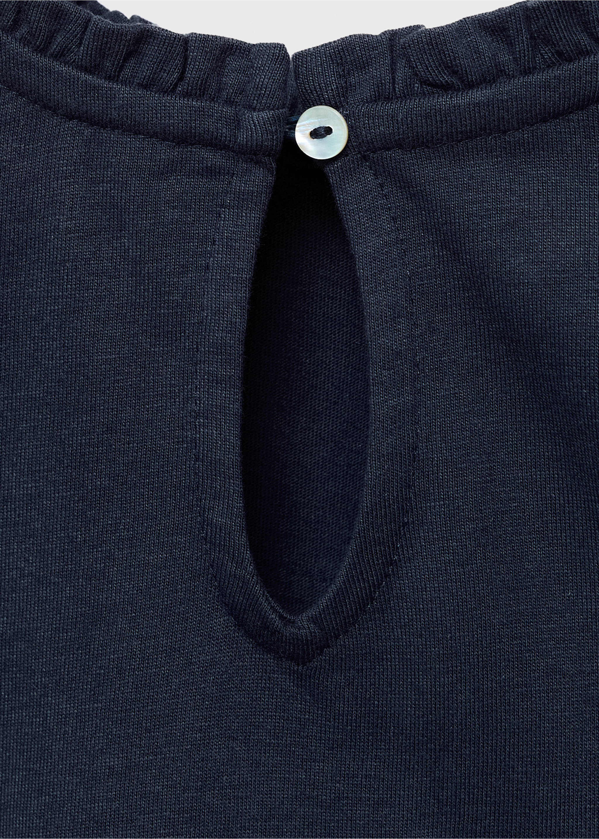 T-shirt coton brodé - Détail de l'article 0, Bleu marine. Ref: 17005169-00.