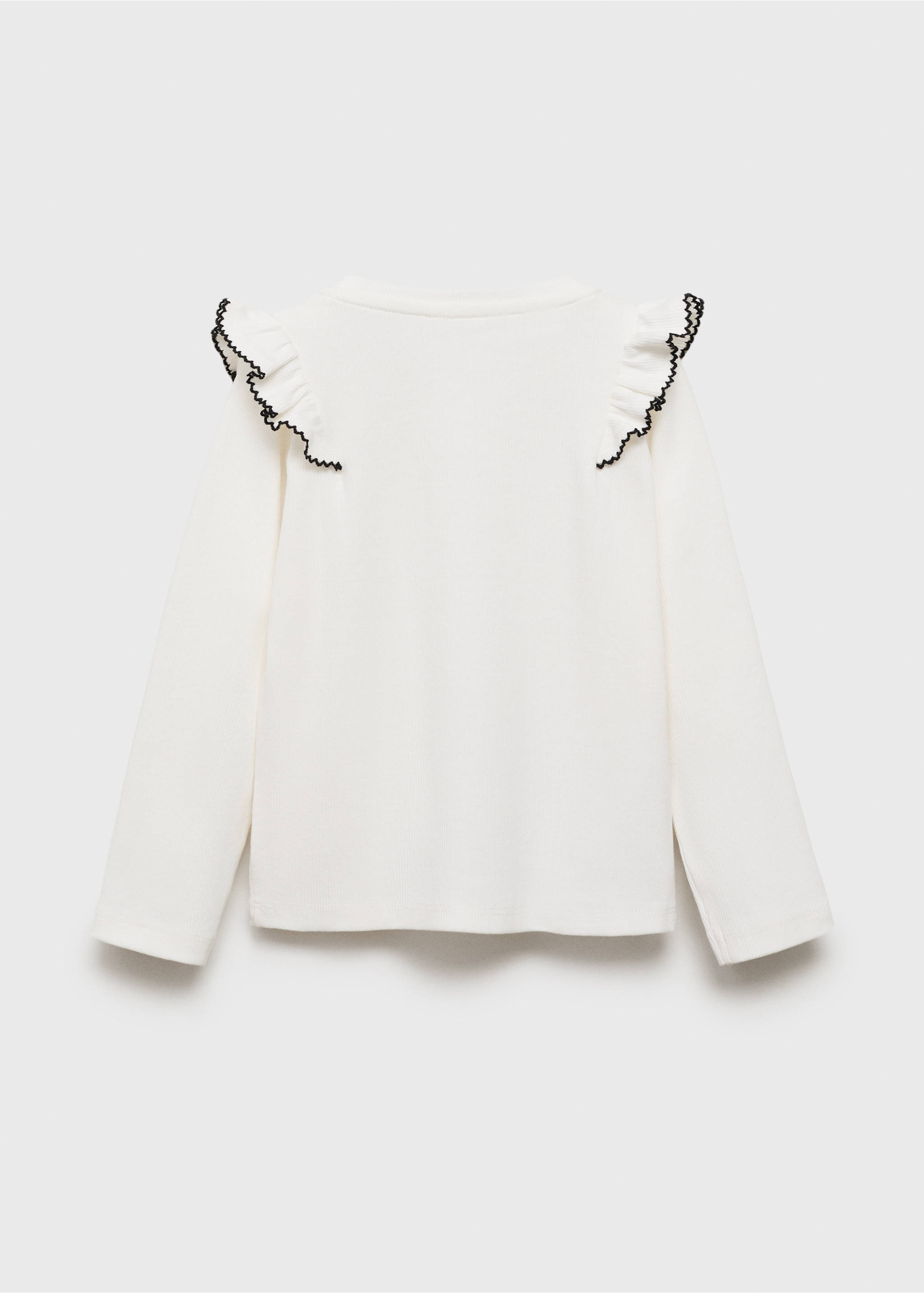 Ruffled ribbed T-shirt - Reverse of the article, Off White. Ref: 17005170-00.
