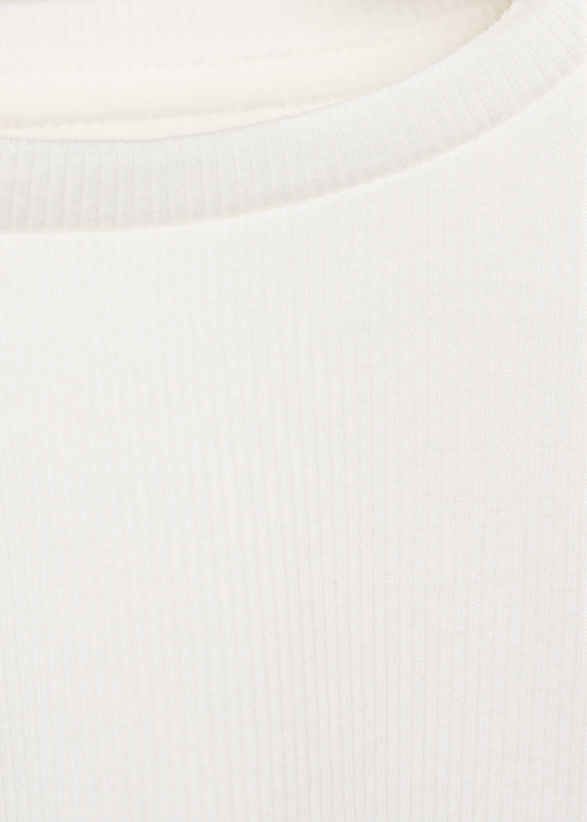 Ruffled ribbed T-shirt - Details of the article 8, Off White. Ref: 17005170-00.