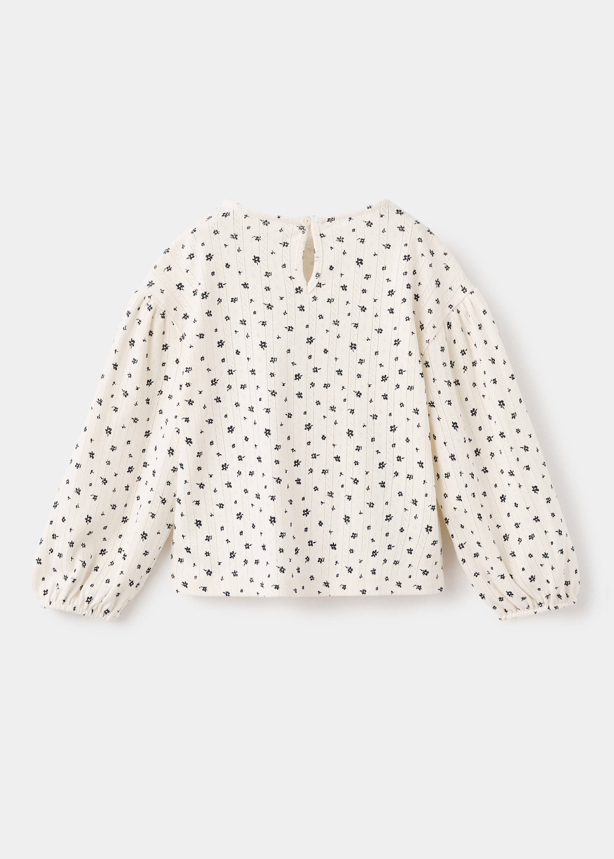 T-shirt floral maille côtelée - Verso de l’article