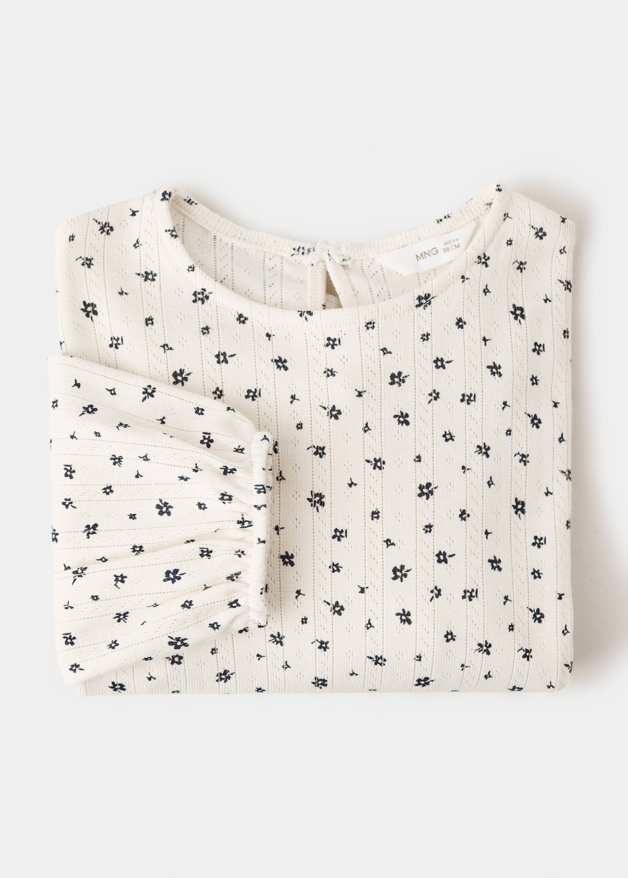 T-shirt floral maille côtelée - Détail de l'article 0