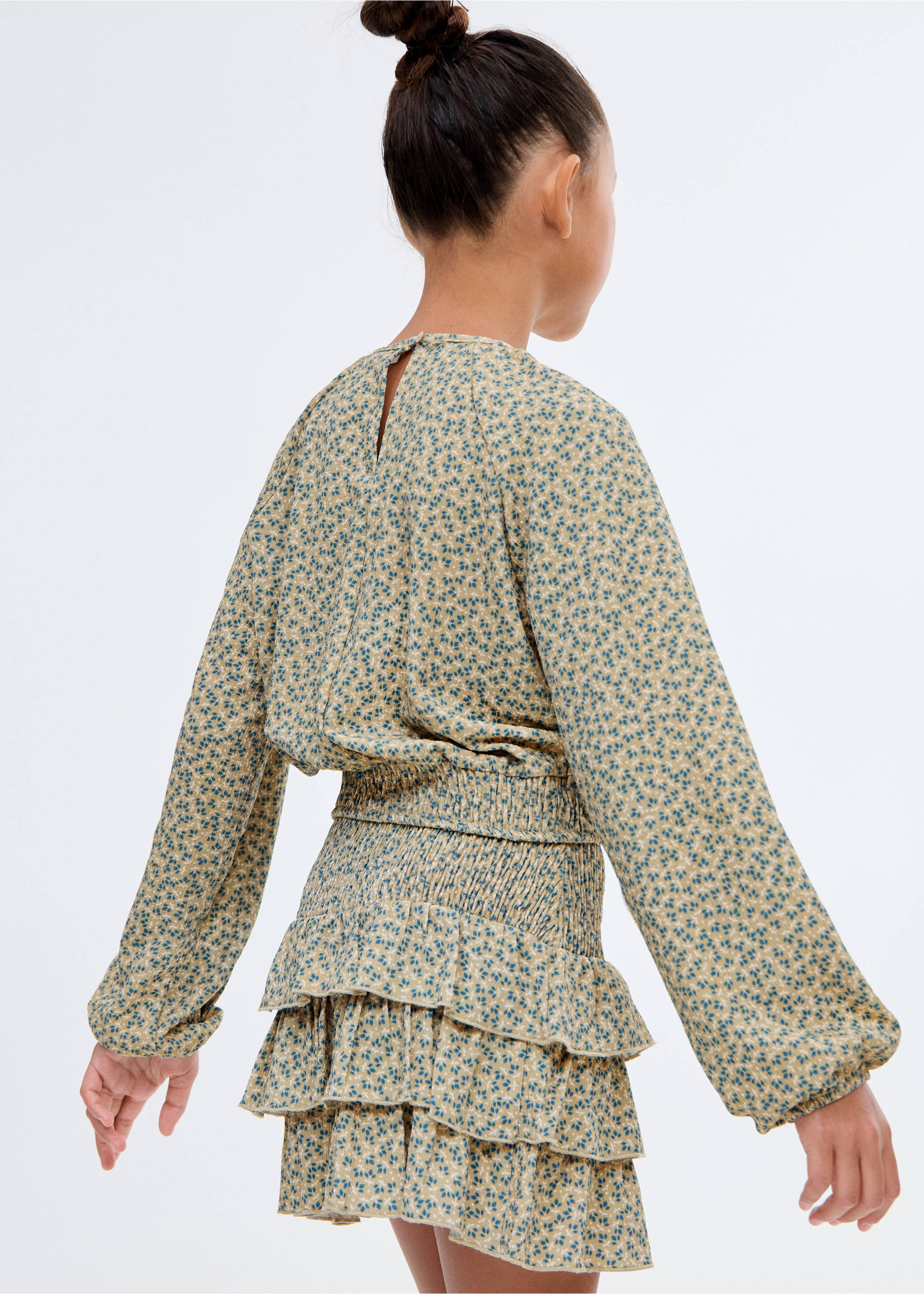 Blouse en imprimé floral - Verso de l’article, Vert. Ref: 17005178-00.