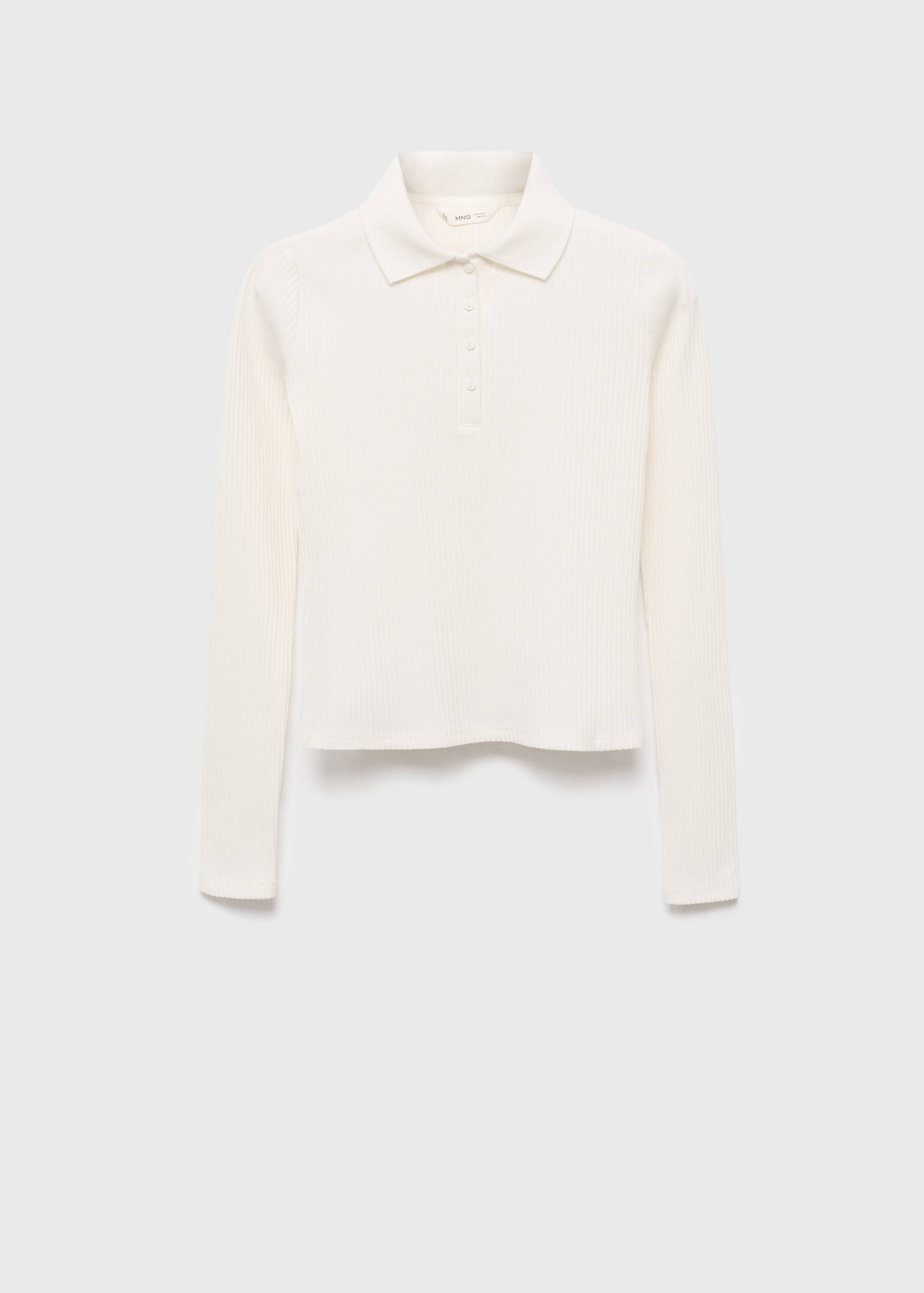 Ribbed polo t-shirt - Article without model