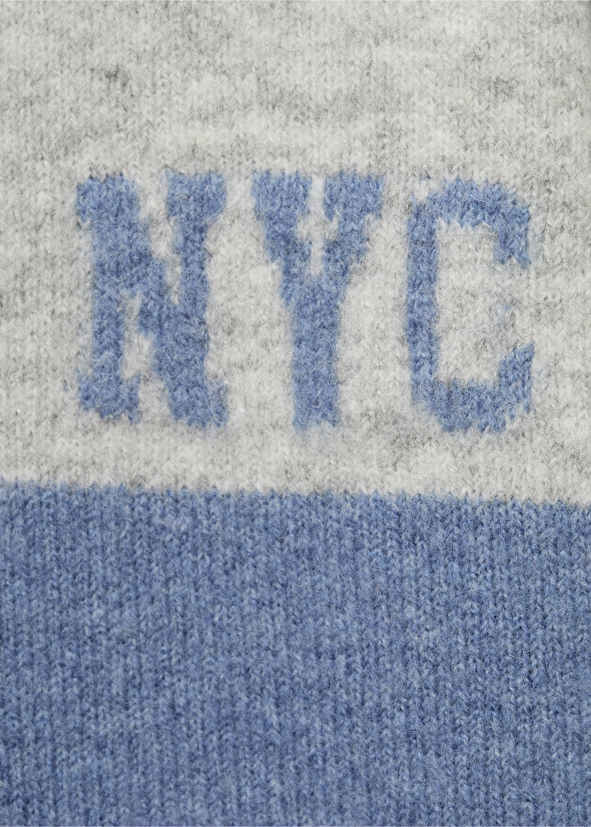 Knit embroidered sweater - Details of the article 8, Medium Heather Grey. Ref: 17005799-00.