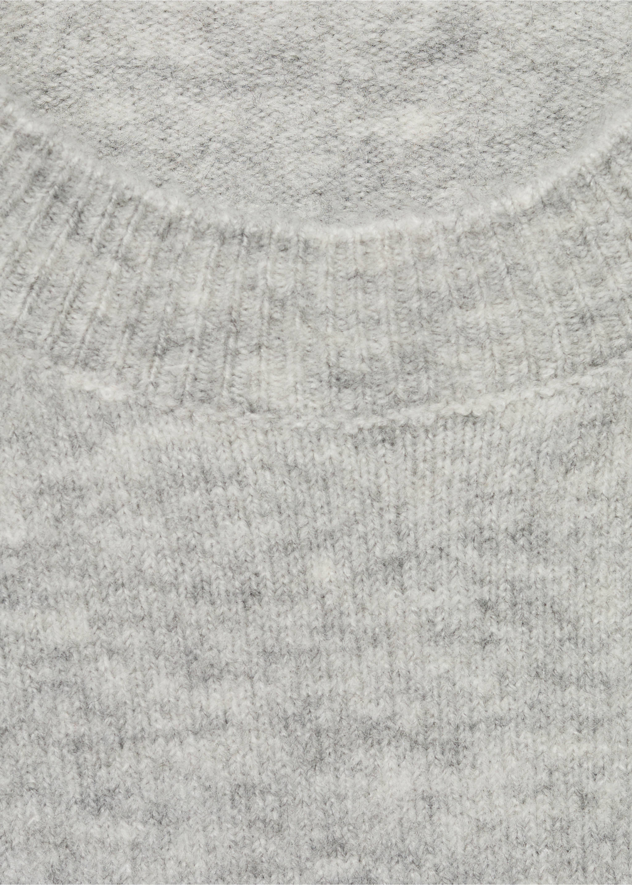 Knit embroidered sweater - Details of the article 0, Medium Heather Grey. Ref: 17005799-00.