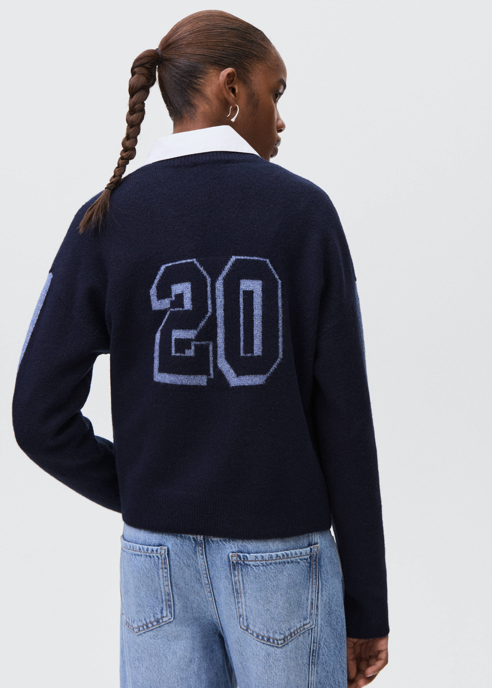 Pull-over brodé maille - Verso de l’article