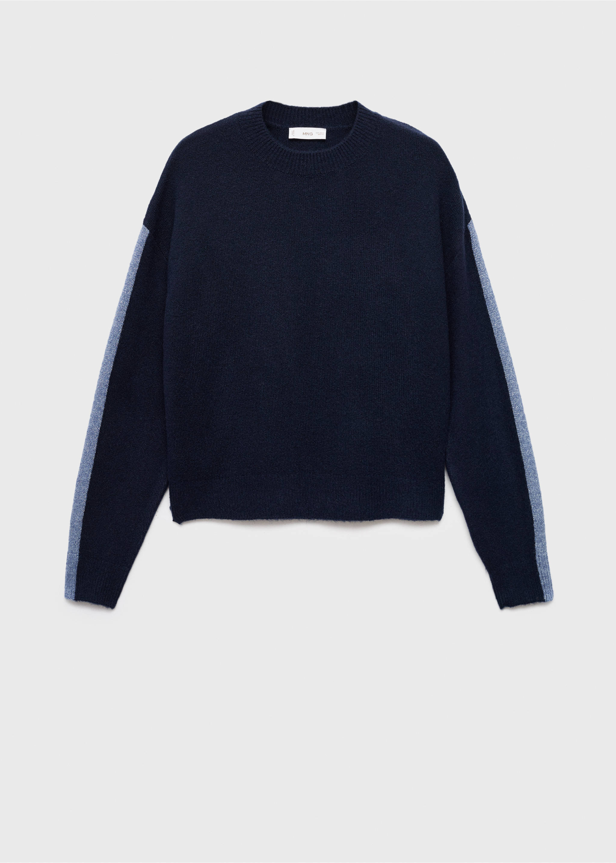 Pull-over brodé maille - Article sans modèle, Bleu marine. Ref: 17005800-00.