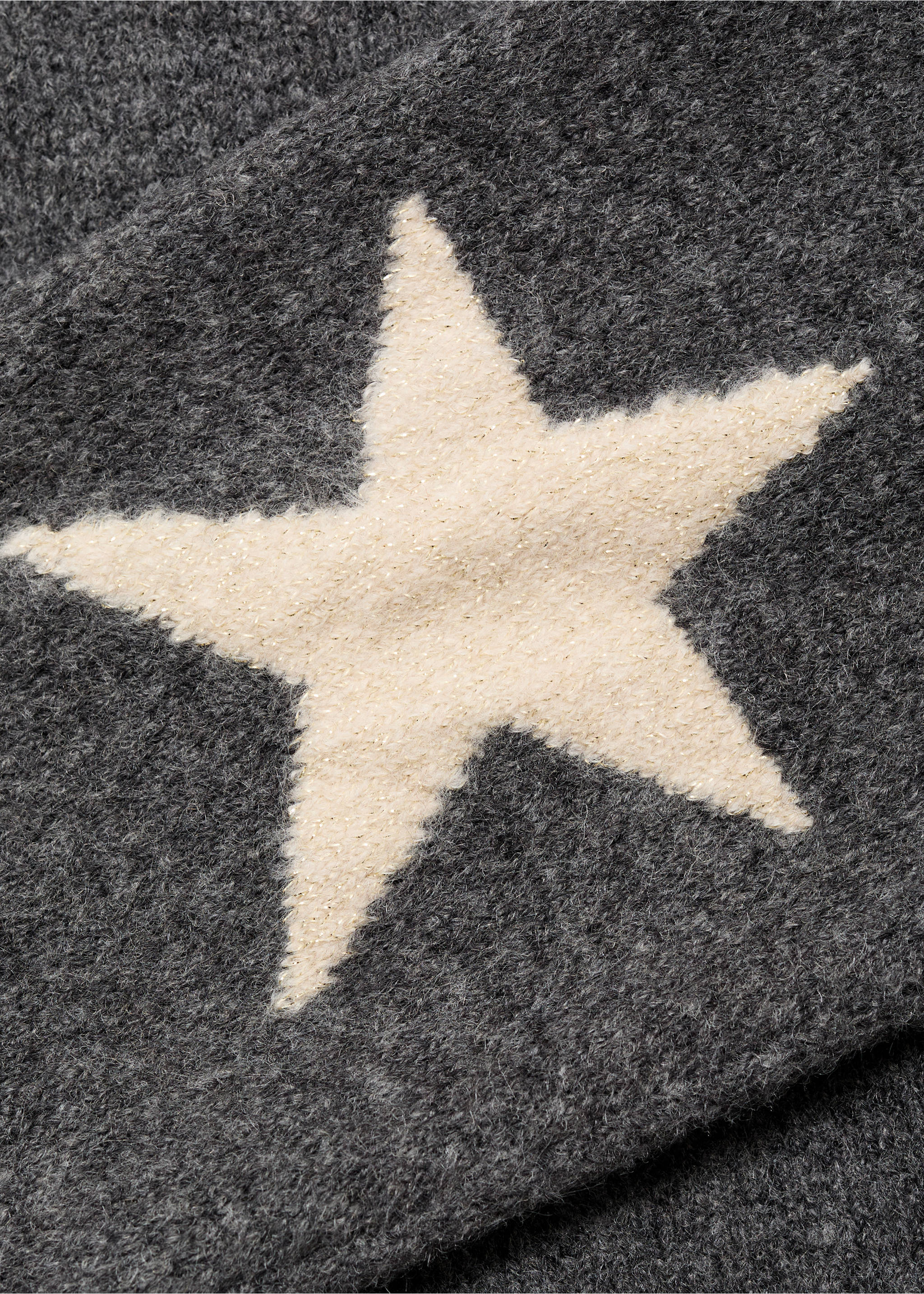 Star knitted sweater - Details of the article 0, Medium Heather Grey. Ref: 17005801-00.
