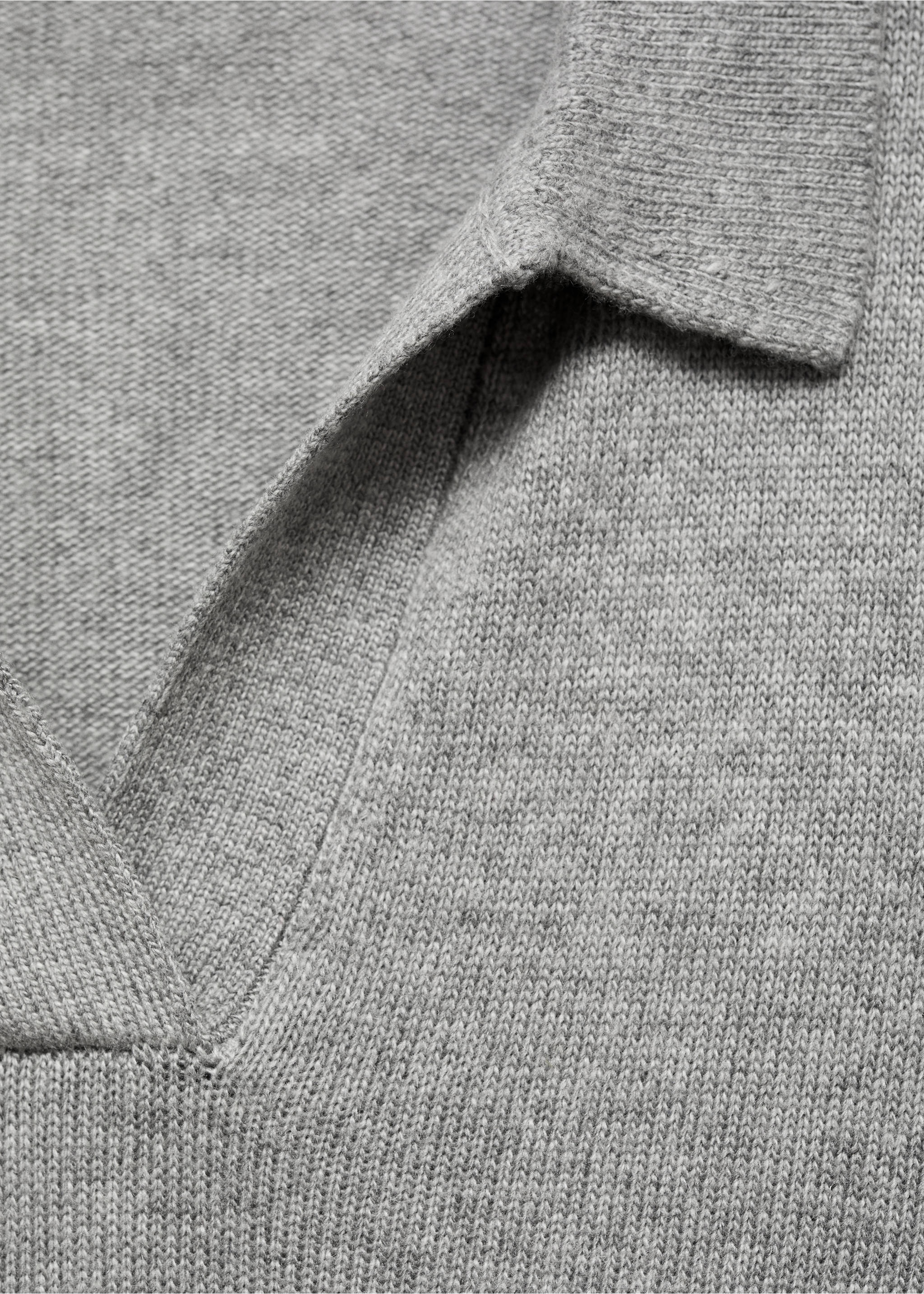 Jersei punt coll polo - Detall de l'article 0, Gris clar vigoré. Ref: 17005803-00.