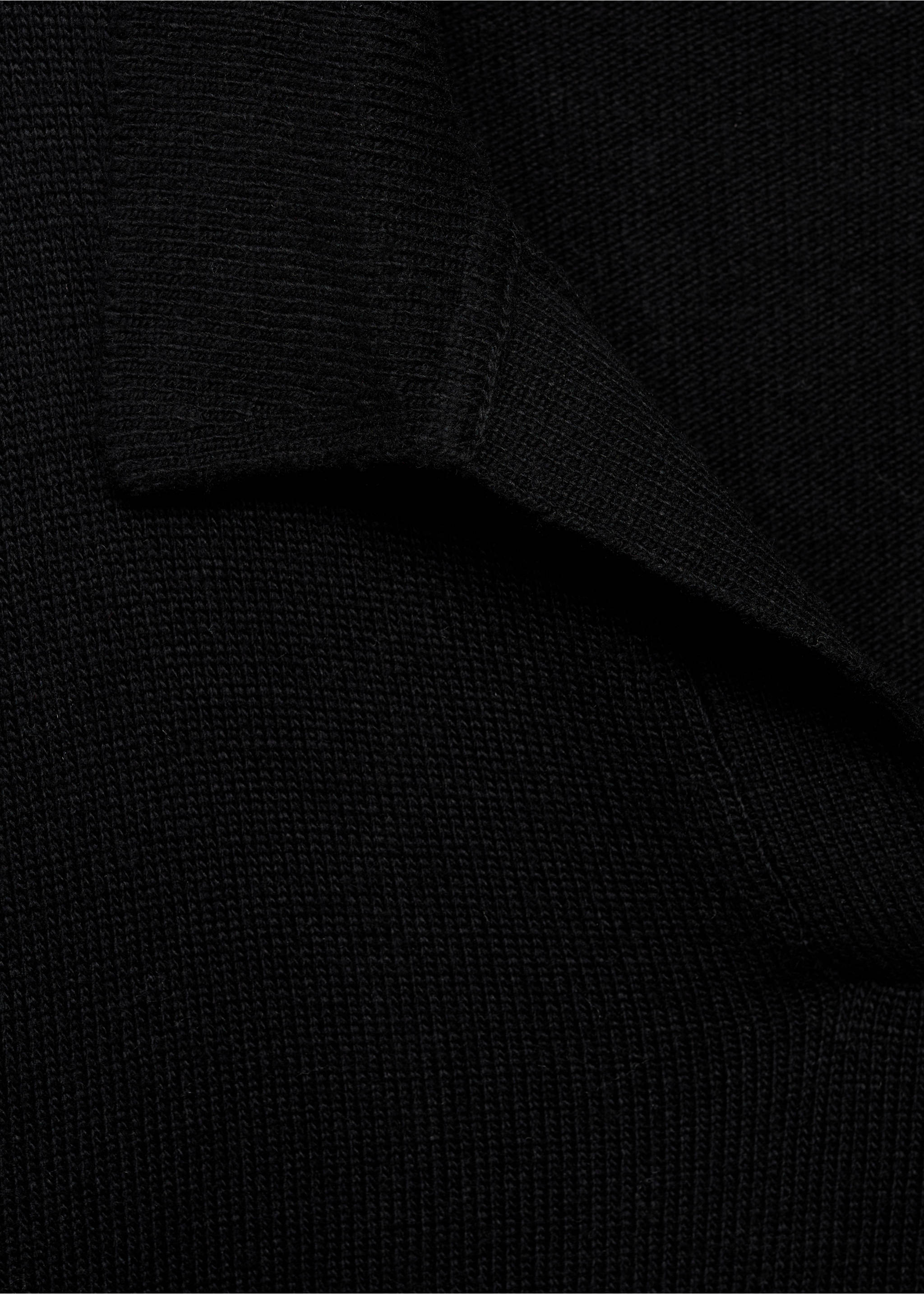 Knitted polo-neck sweater - Details of the article 0, Black. Ref: 17005803-00.