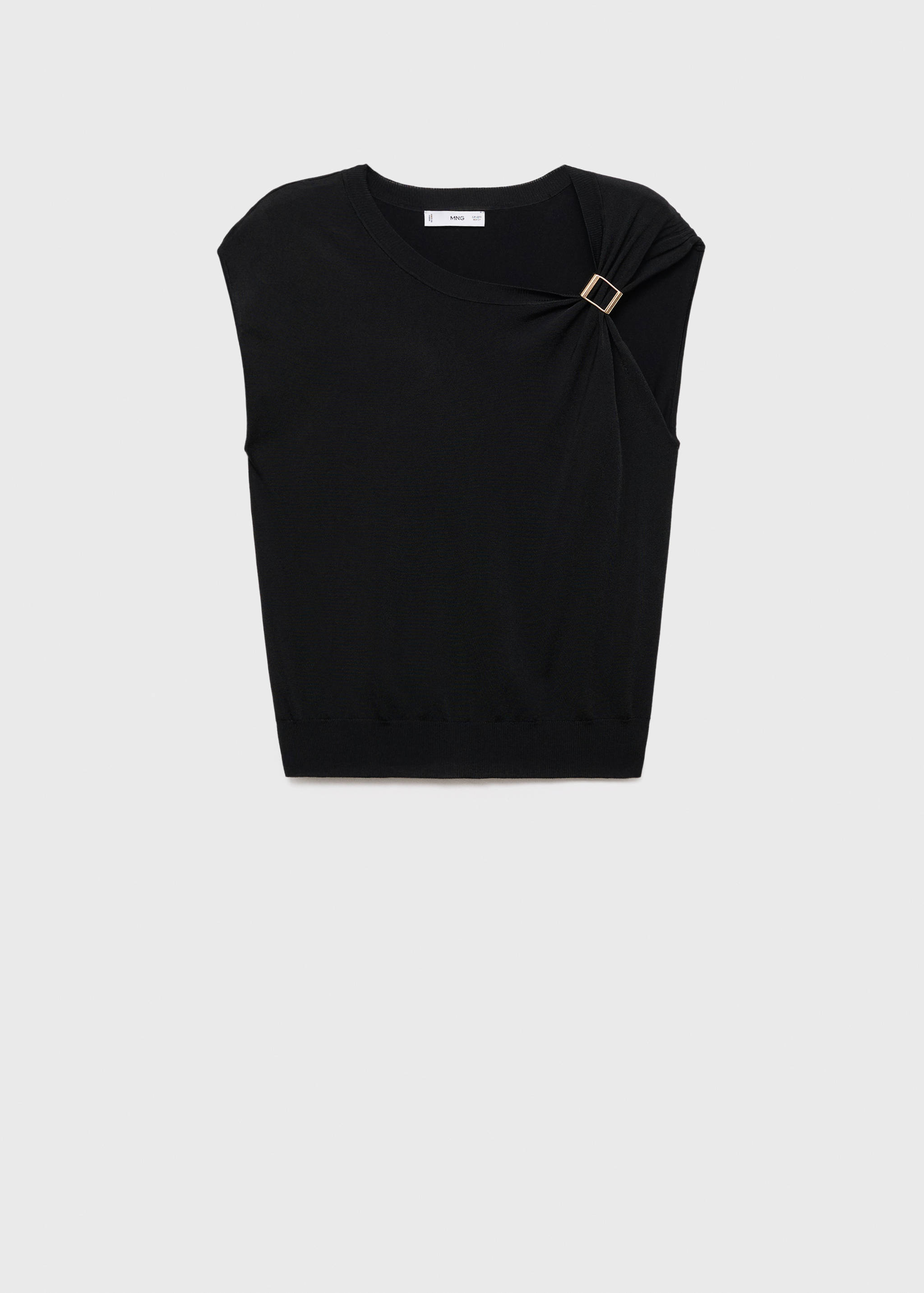 Short-sleeved sweater with metallic detail - Article without model