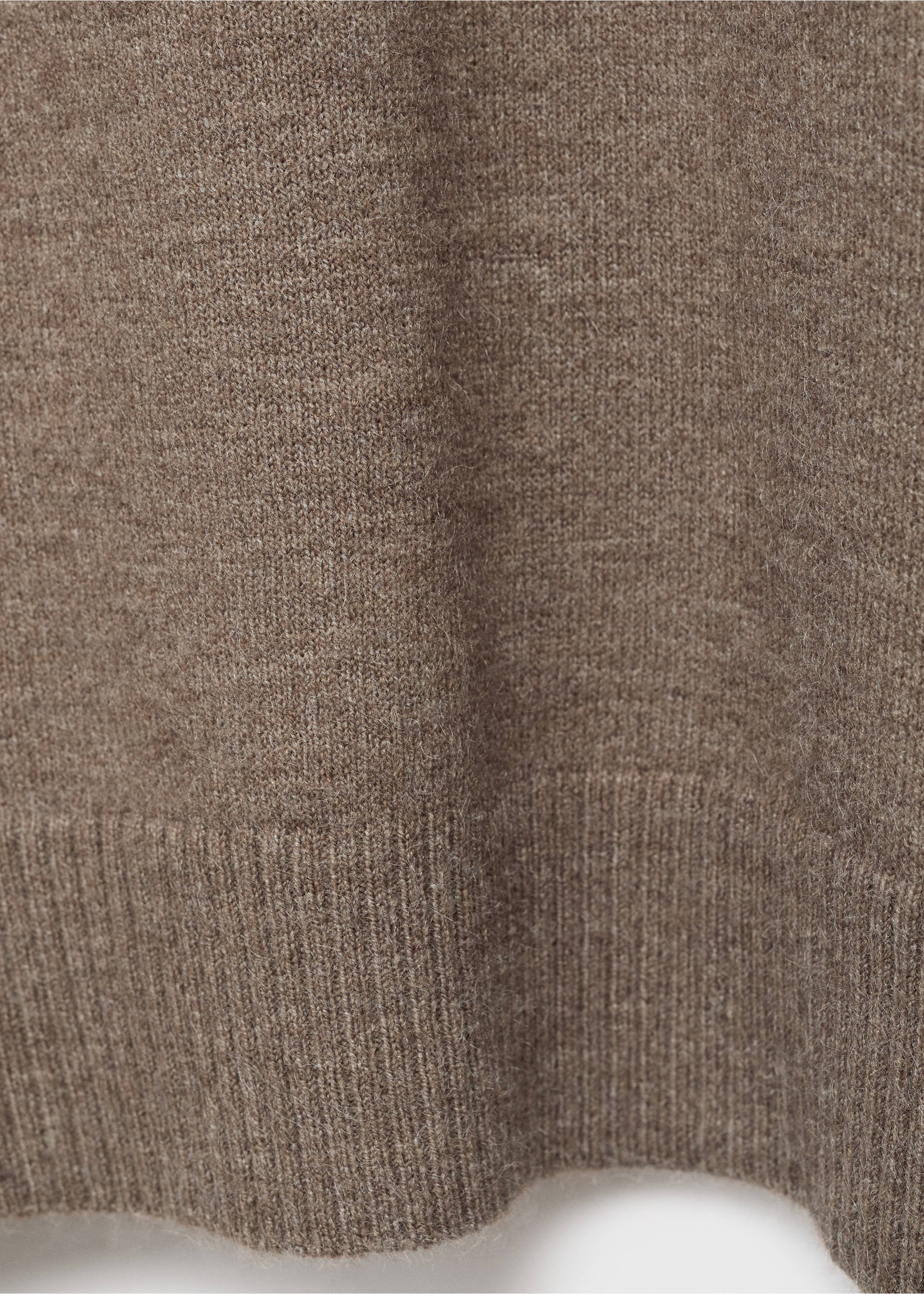 Oversized sweater with ribbed trim - Details of the article 0, Medium Brown. Ref: 17005812-00.