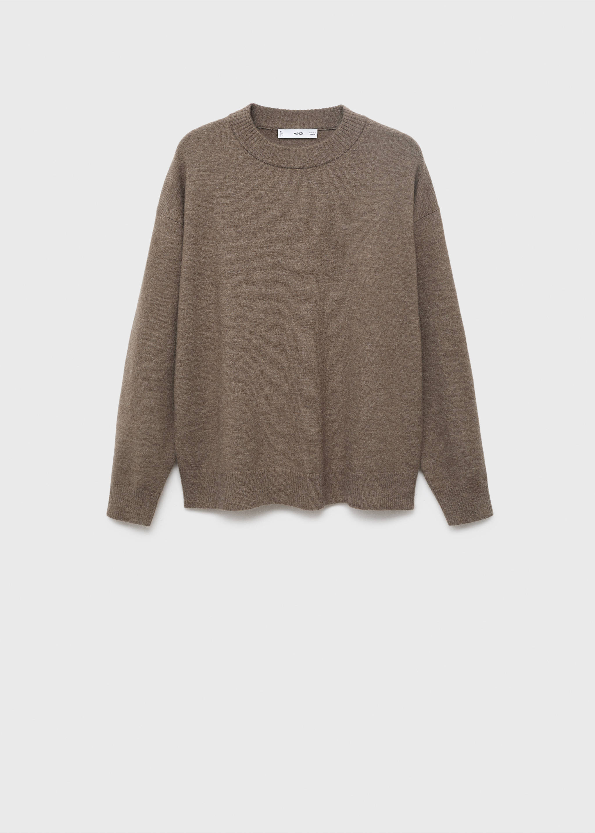 Oversized sweater with ribbed trim - Article without model, Medium Brown. Ref: 17005812-00.