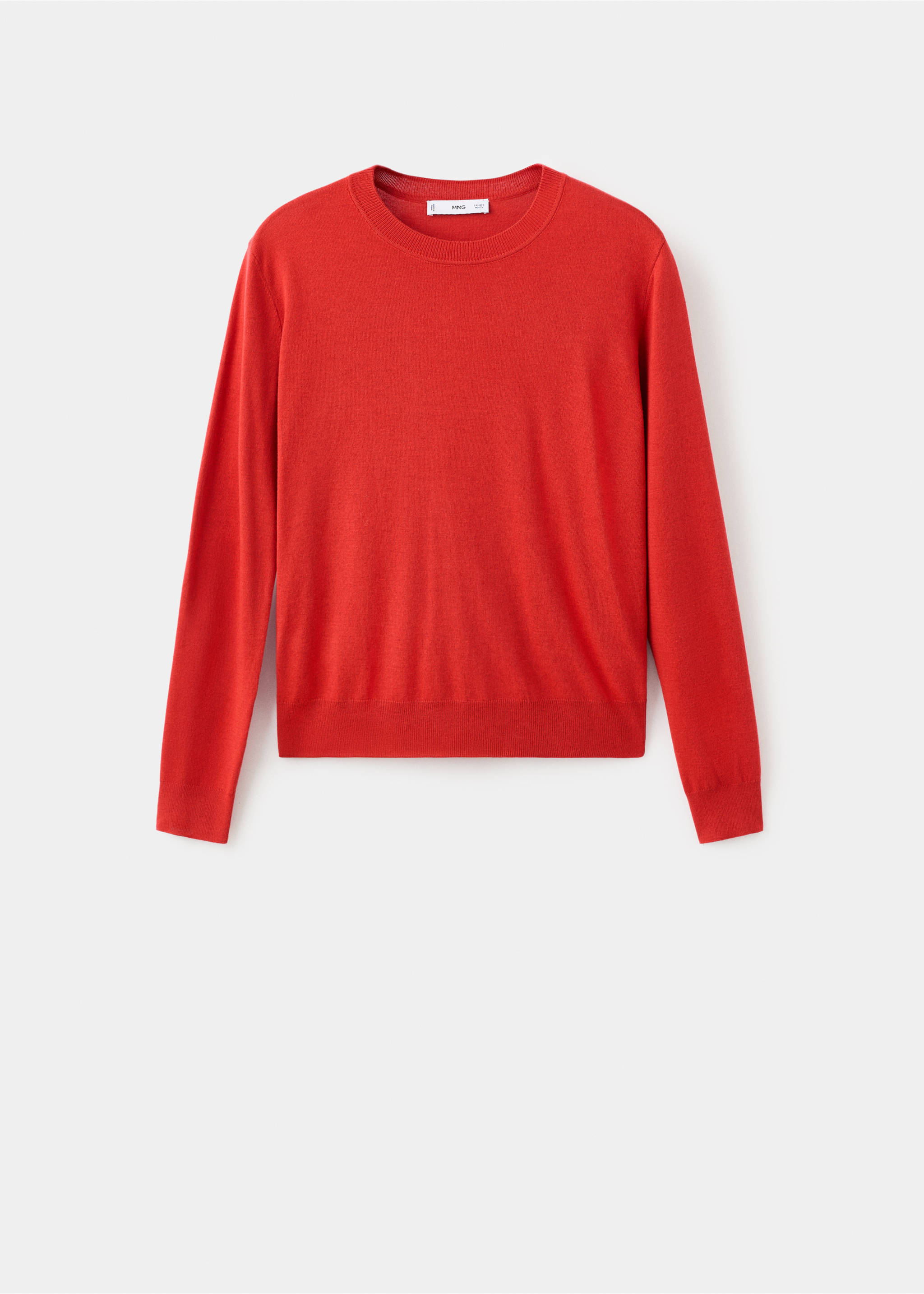 Fine-knit crew-neck sweater - Article without model, Dark Orange. Ref: 17005817-00.