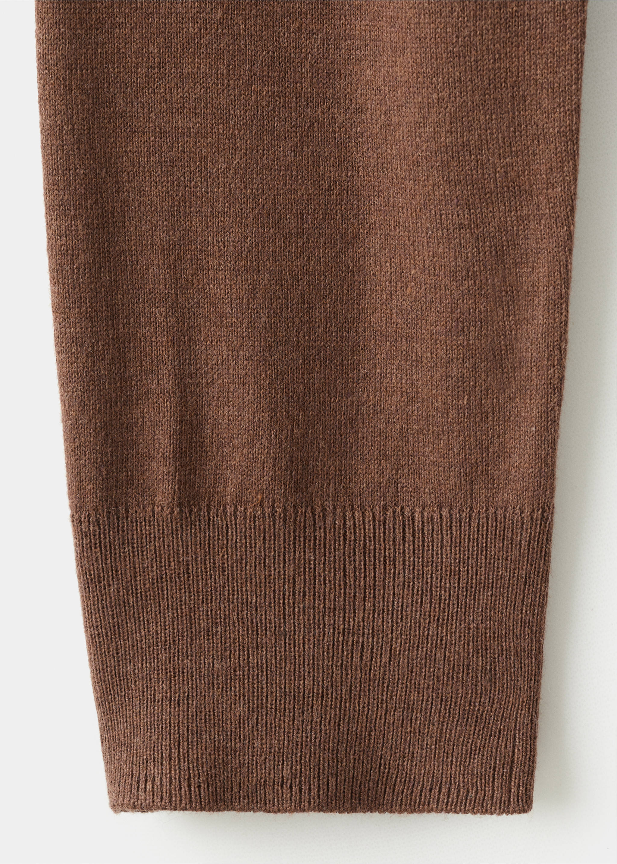Fine-knit crew-neck sweater - Details of the article 0, Tobacco Brown. Ref: 17005817-00.