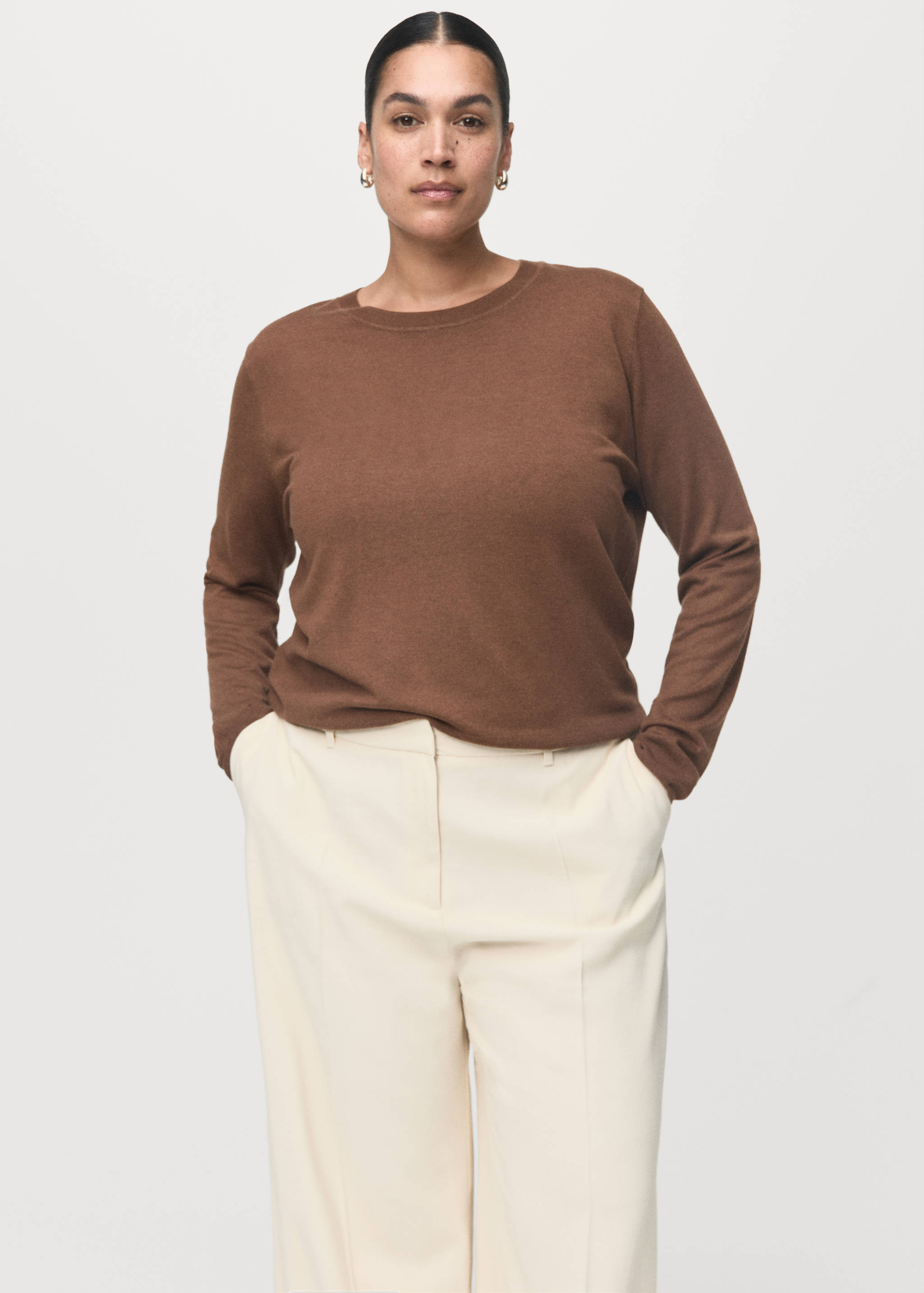 Fine-knit crew-neck sweater - Details of the article 5
