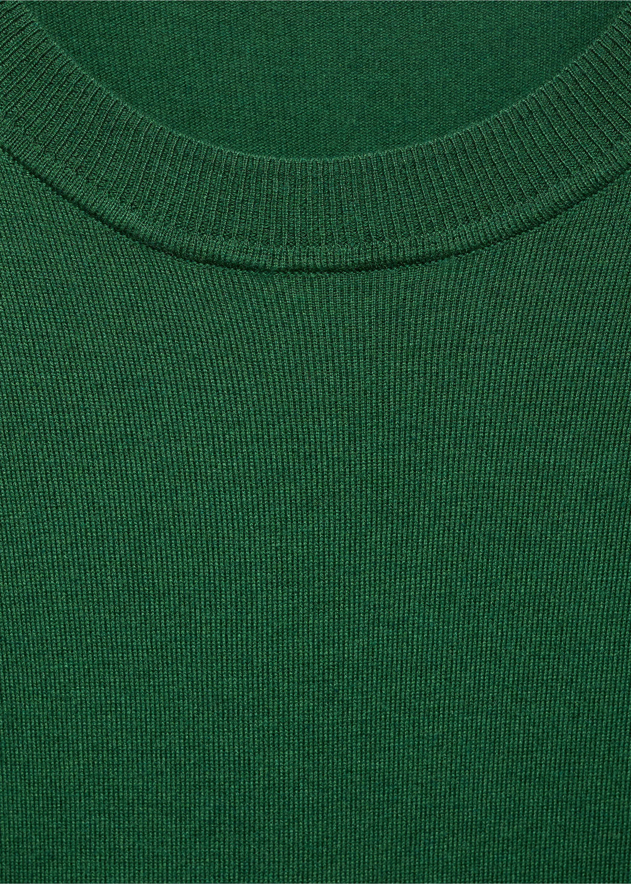 Fine-knit crew-neck sweater - Details of the article 8, Dark Green. Ref: 17005817-00.