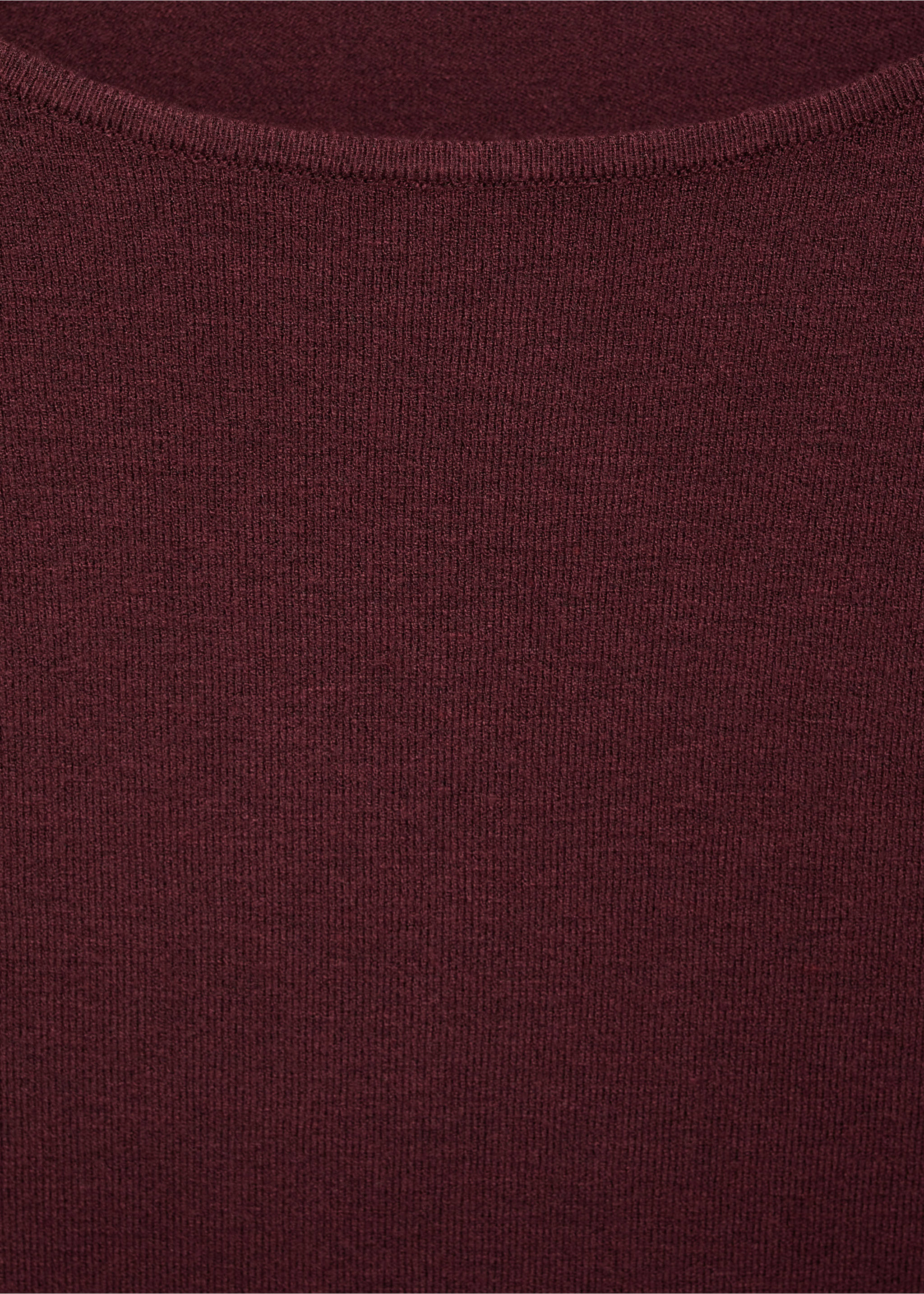 Long-sleeved fine-knit sweater - Details of the article 8, Wine. Ref: 17005819-00.