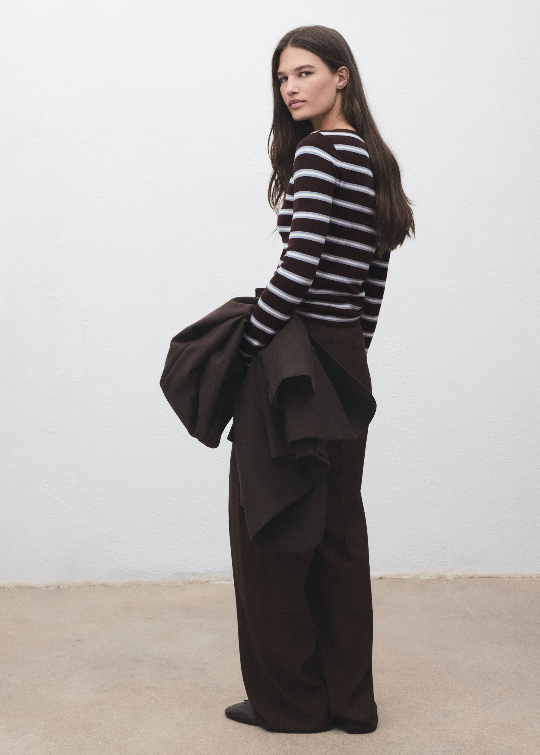 Fine knit striped jersey - Reverse of the article