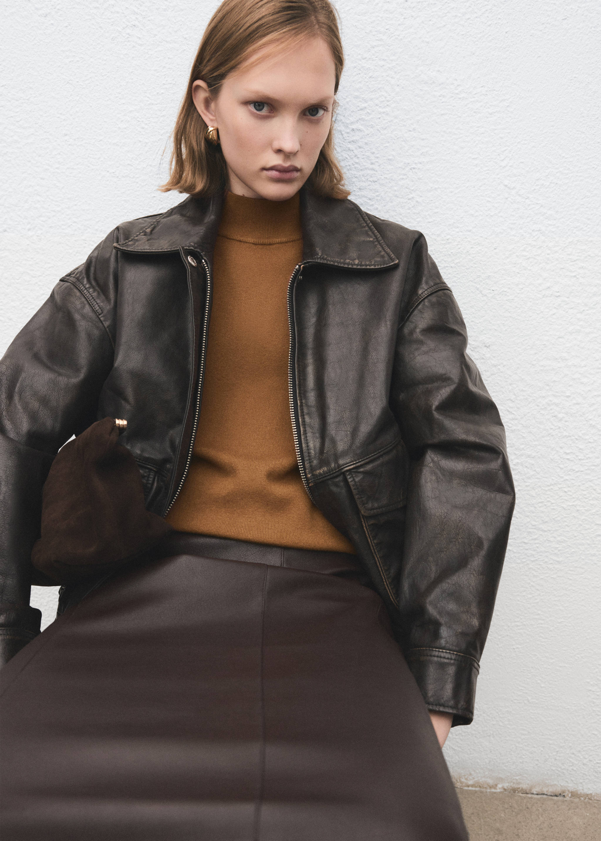 Perkins-neck sweater with button - Details of the article 2