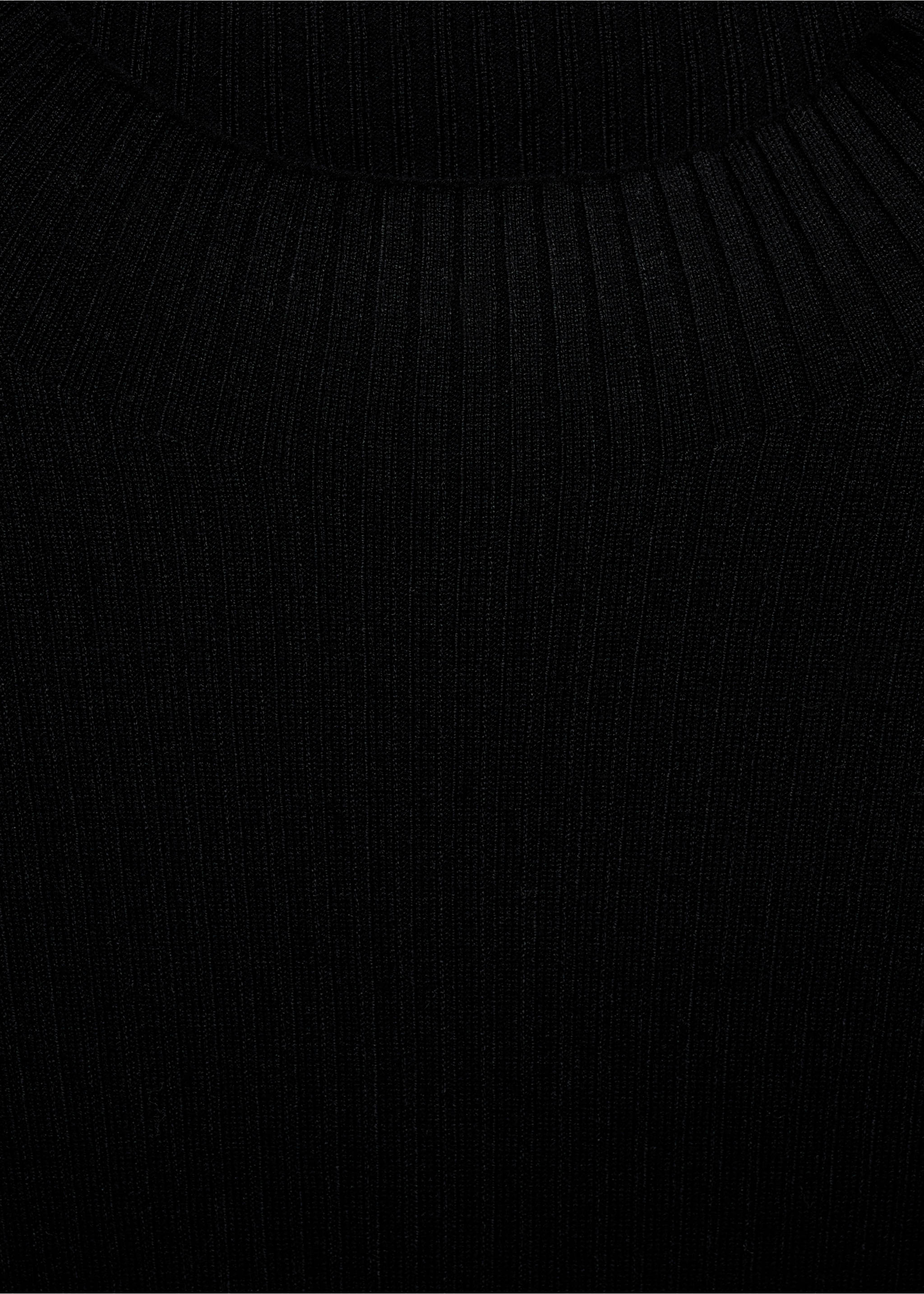 Asymmetrical sweater with buttons - Details of the article 8, Black. Ref: 17005826-00.