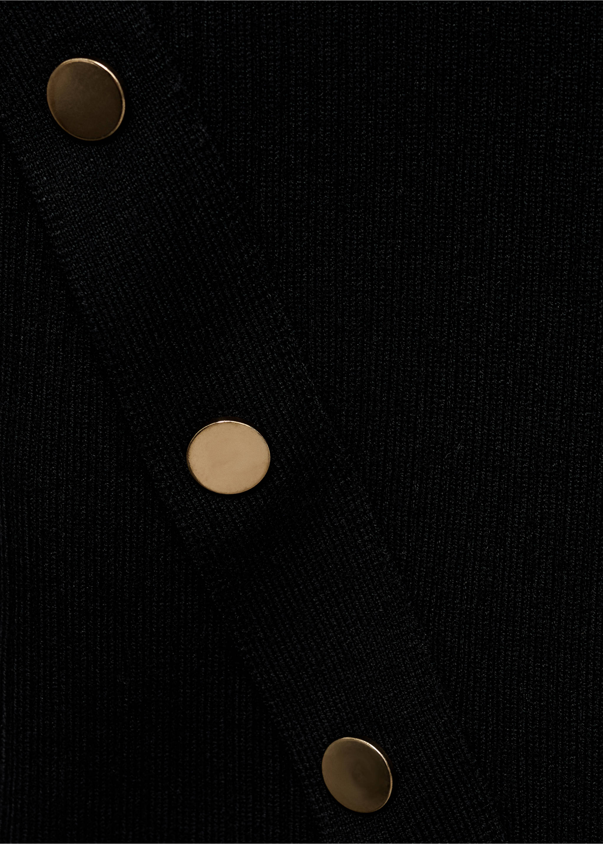 Asymmetrical sweater with buttons - Details of the article 0, Black. Ref: 17005826-00.