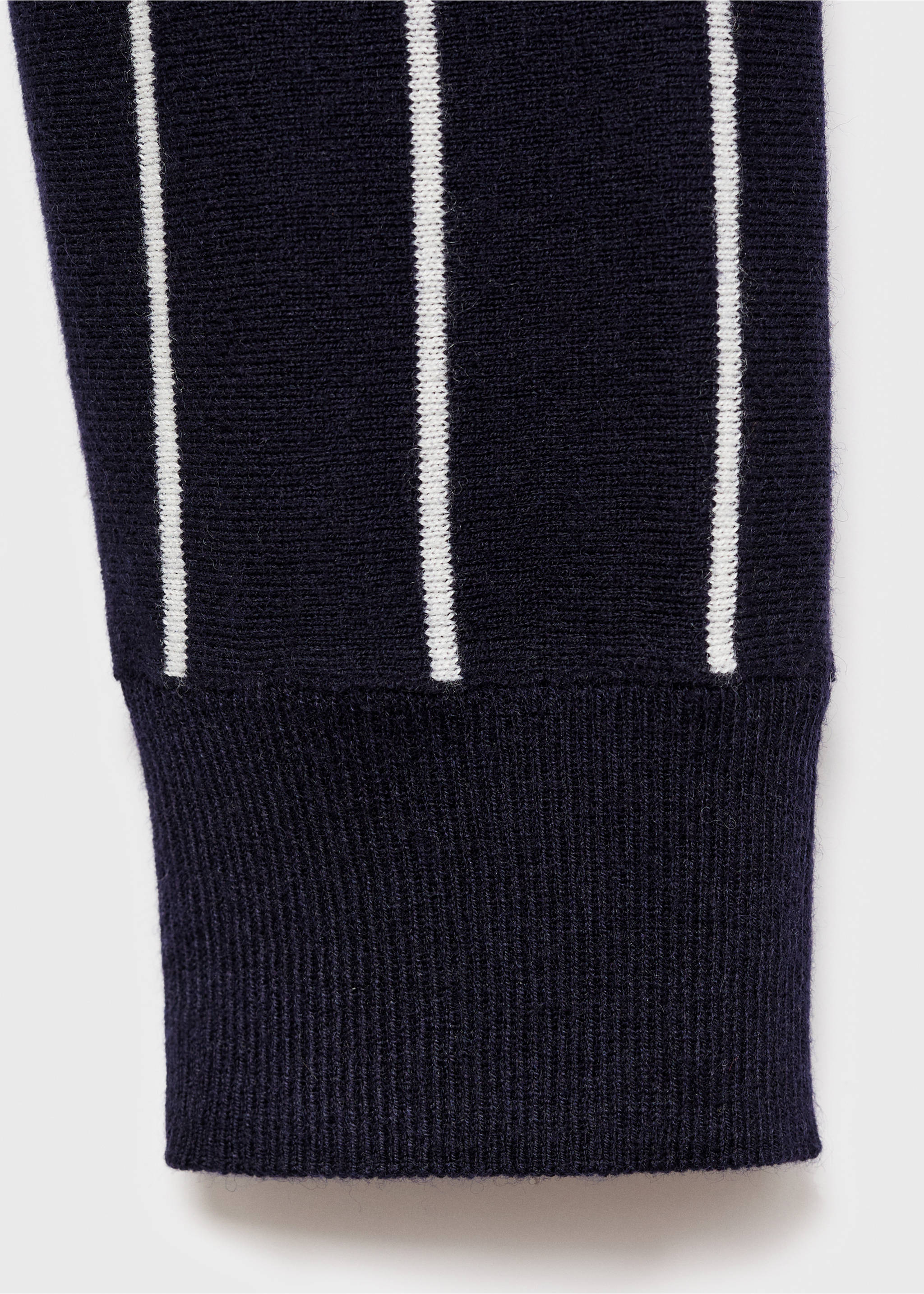 Pull-over rayures col polo - Détail de l'article 0, Bleu marine. Ref: 17005827-00.