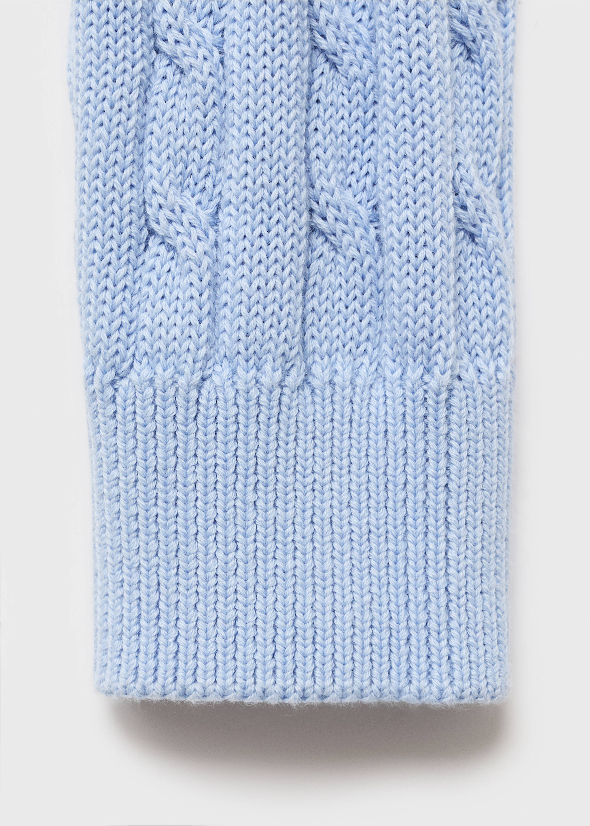 Braided knitted sweater - Details of the article 0, Sky Blue. Ref: 17005831-00.